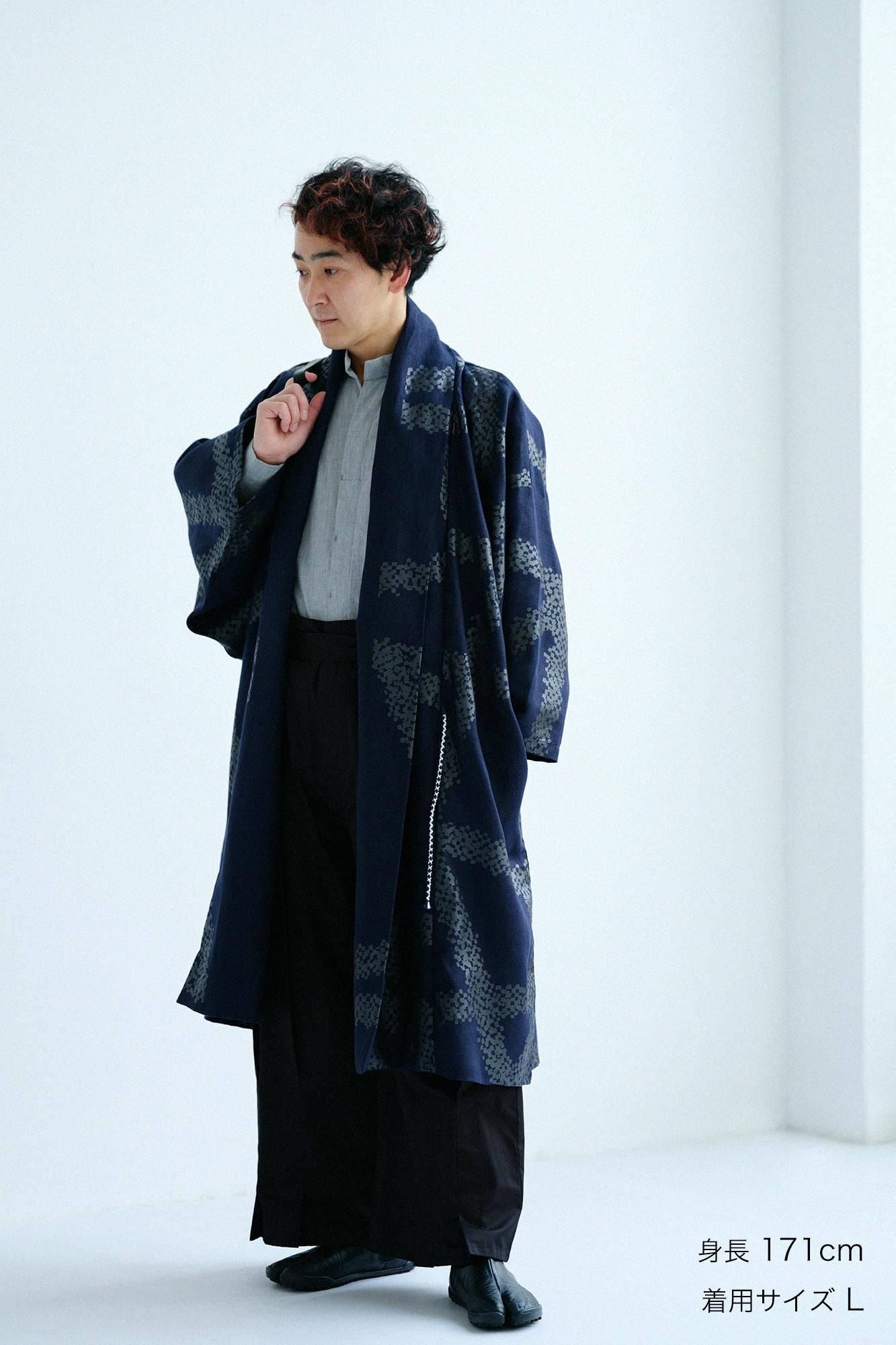 Asa,Mojiri袖子,单身,Hitoe/Ganjigarame,深蓝色