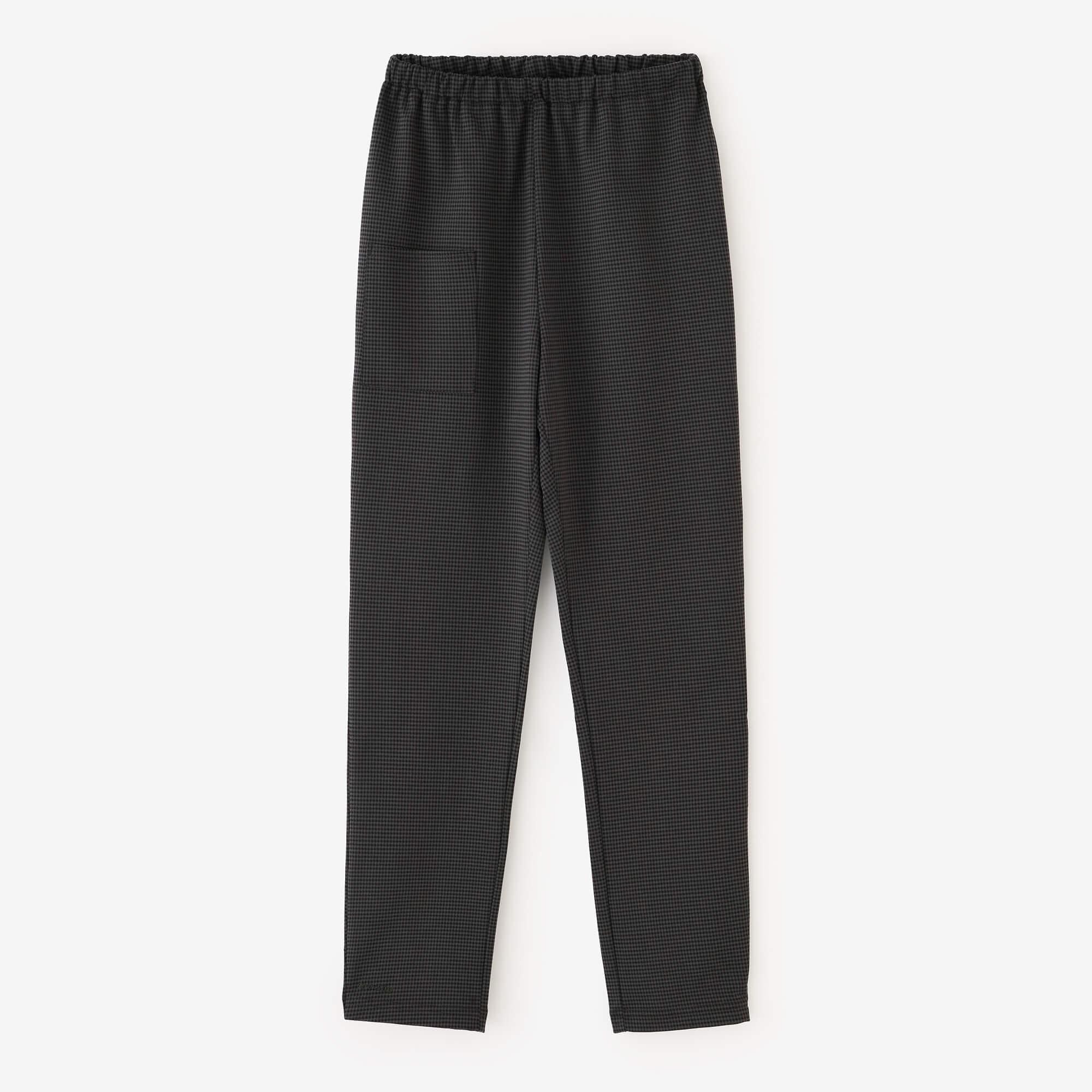 Hahnentritt-Gitterstrick, schmale Form, Enyuu Wear/dunkle Asche