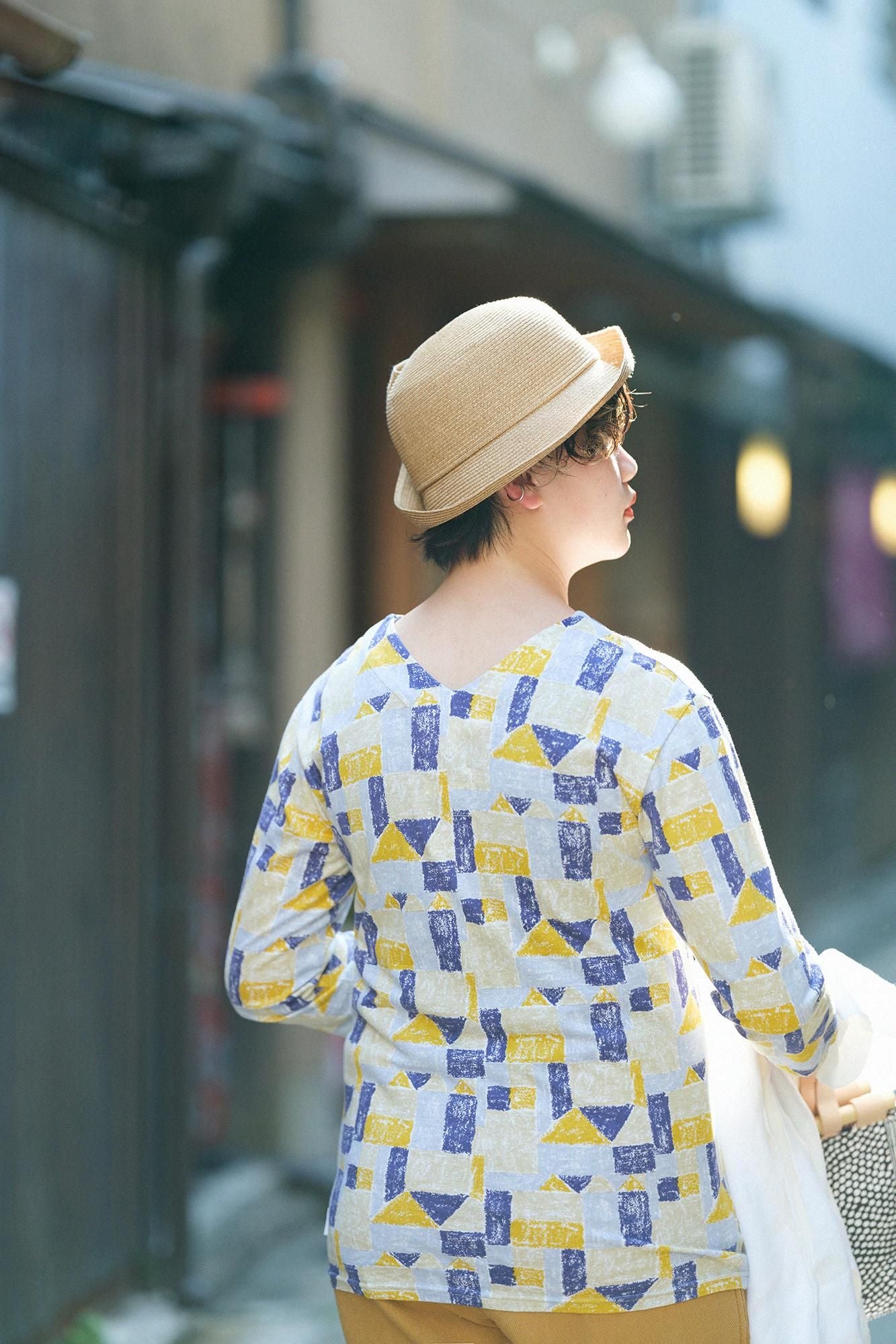 V領上衣 七分袖/積木之家