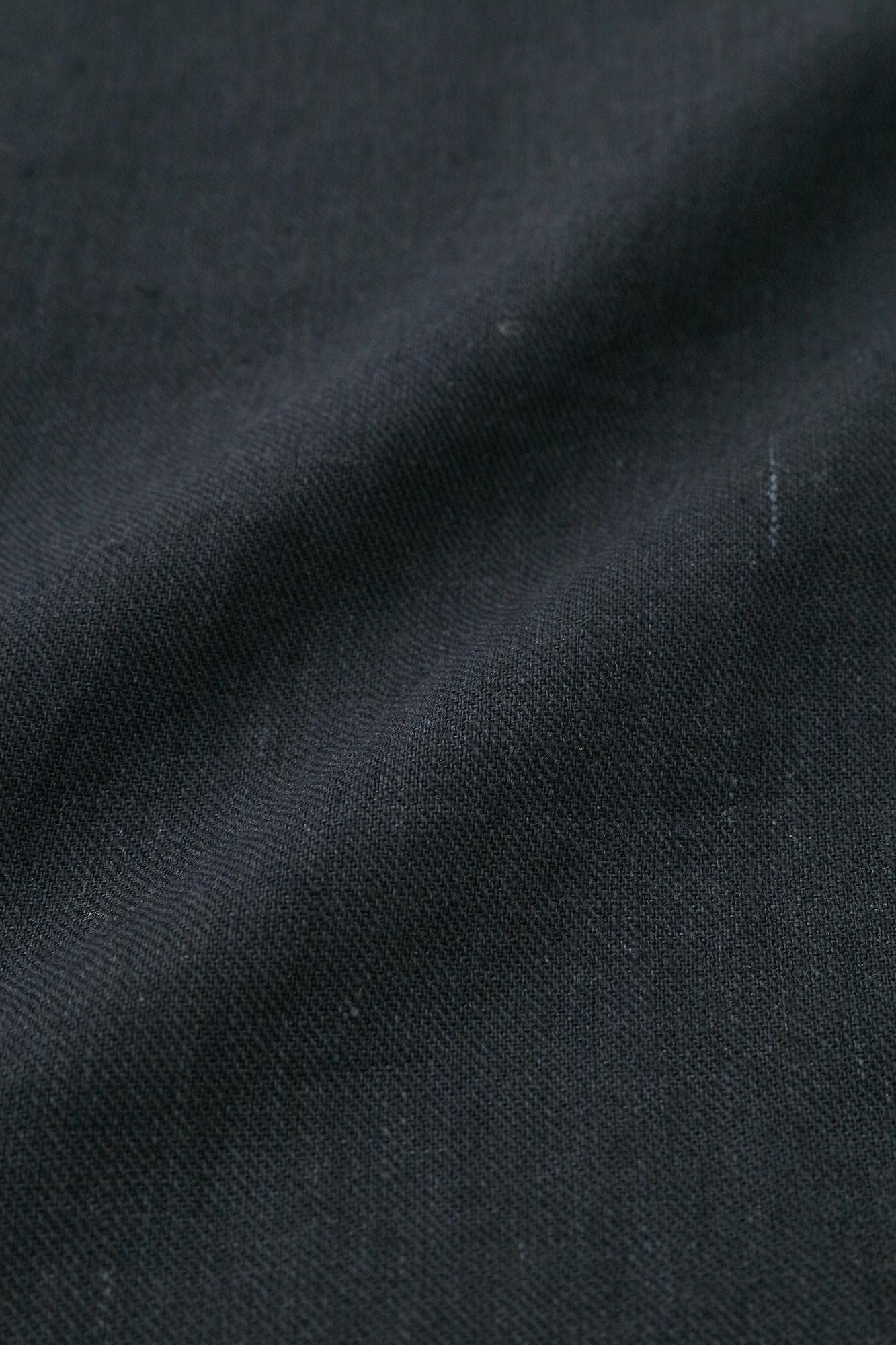 麻 斜紋織 作務衣下裝/暗藍色