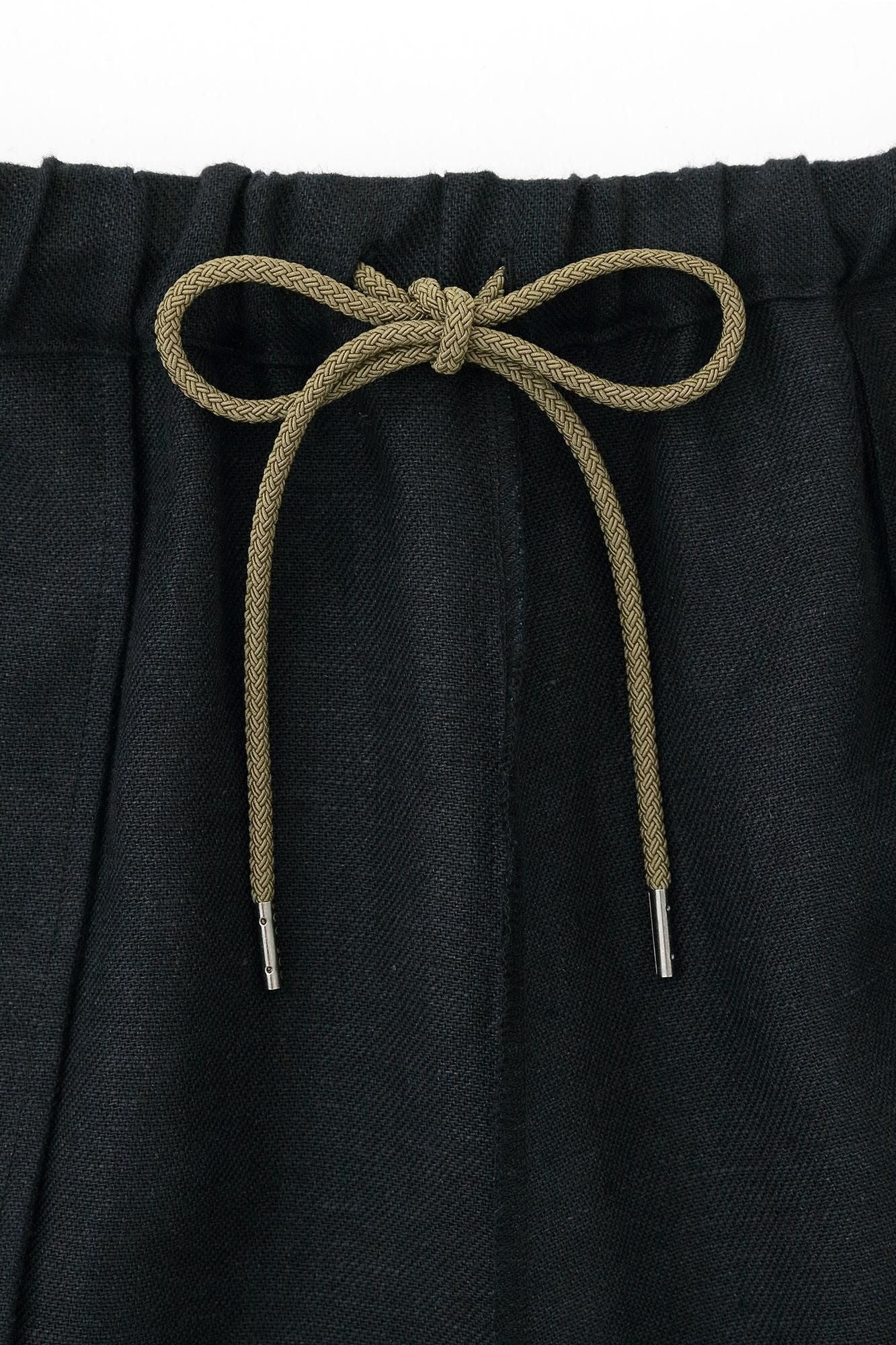 麻 斜紋織 作務衣下裝/暗藍色