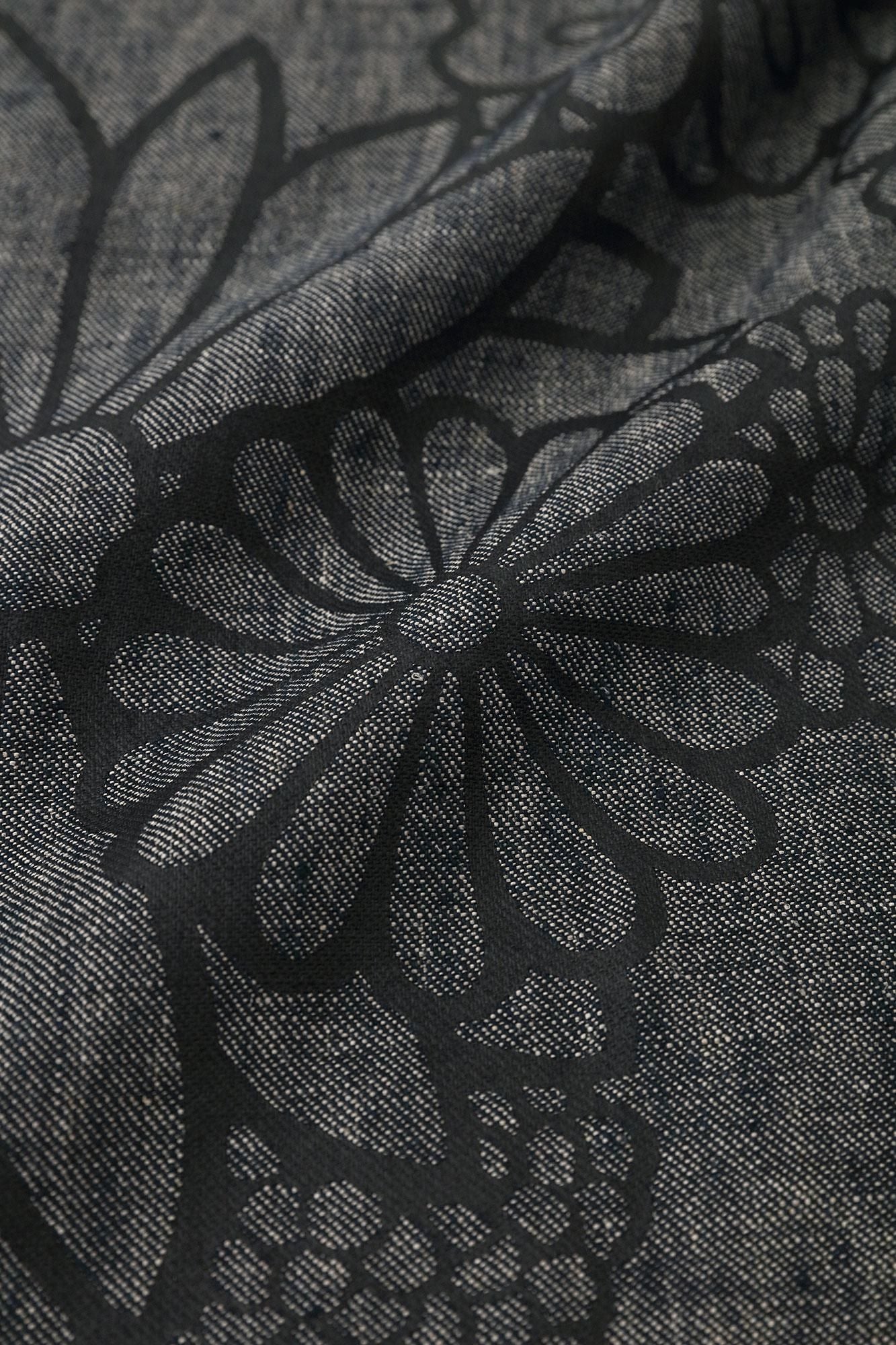 麻 斜紋織 作務衣下裝/金襴緞子