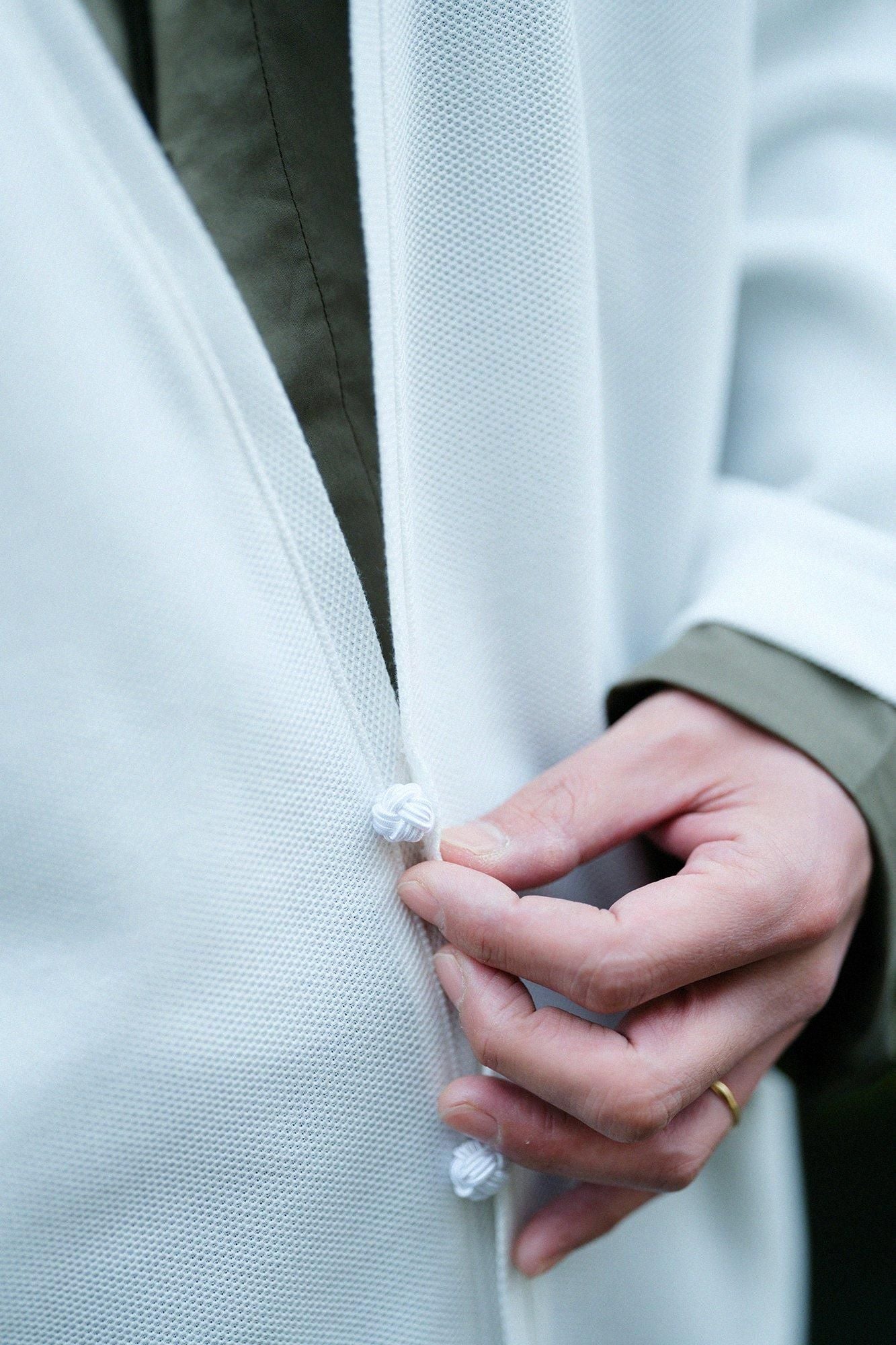 Cotton X Coolmax (R) 하치스아미 세다후우비(전율)/흰색