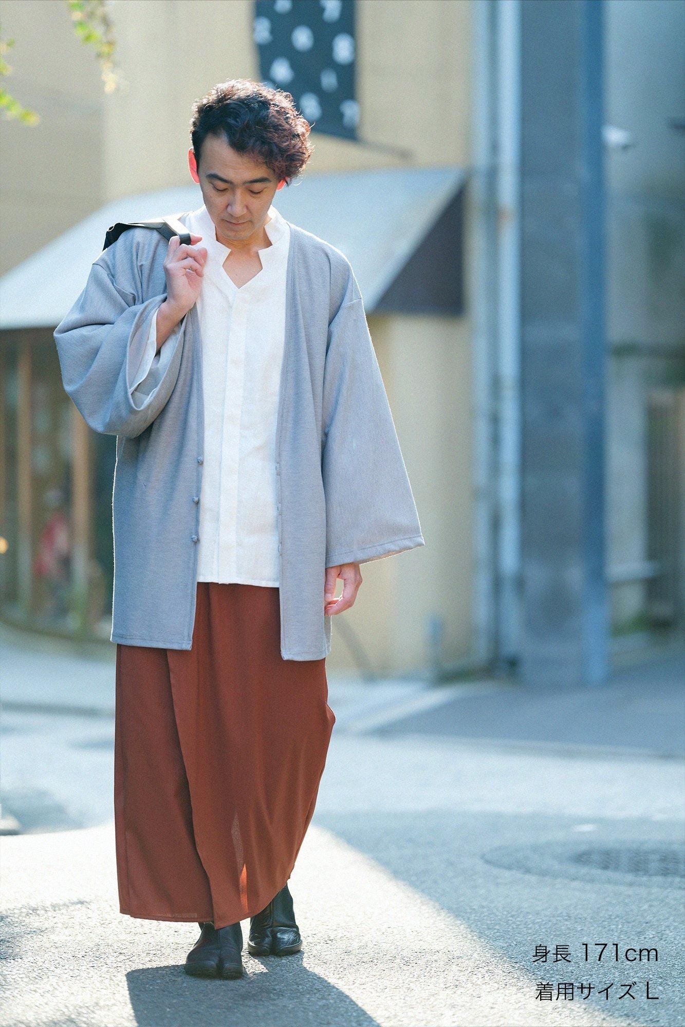 Cotton × Coolmax(R) Honeycomb Weave Fubi Cardigan / Silver Grey