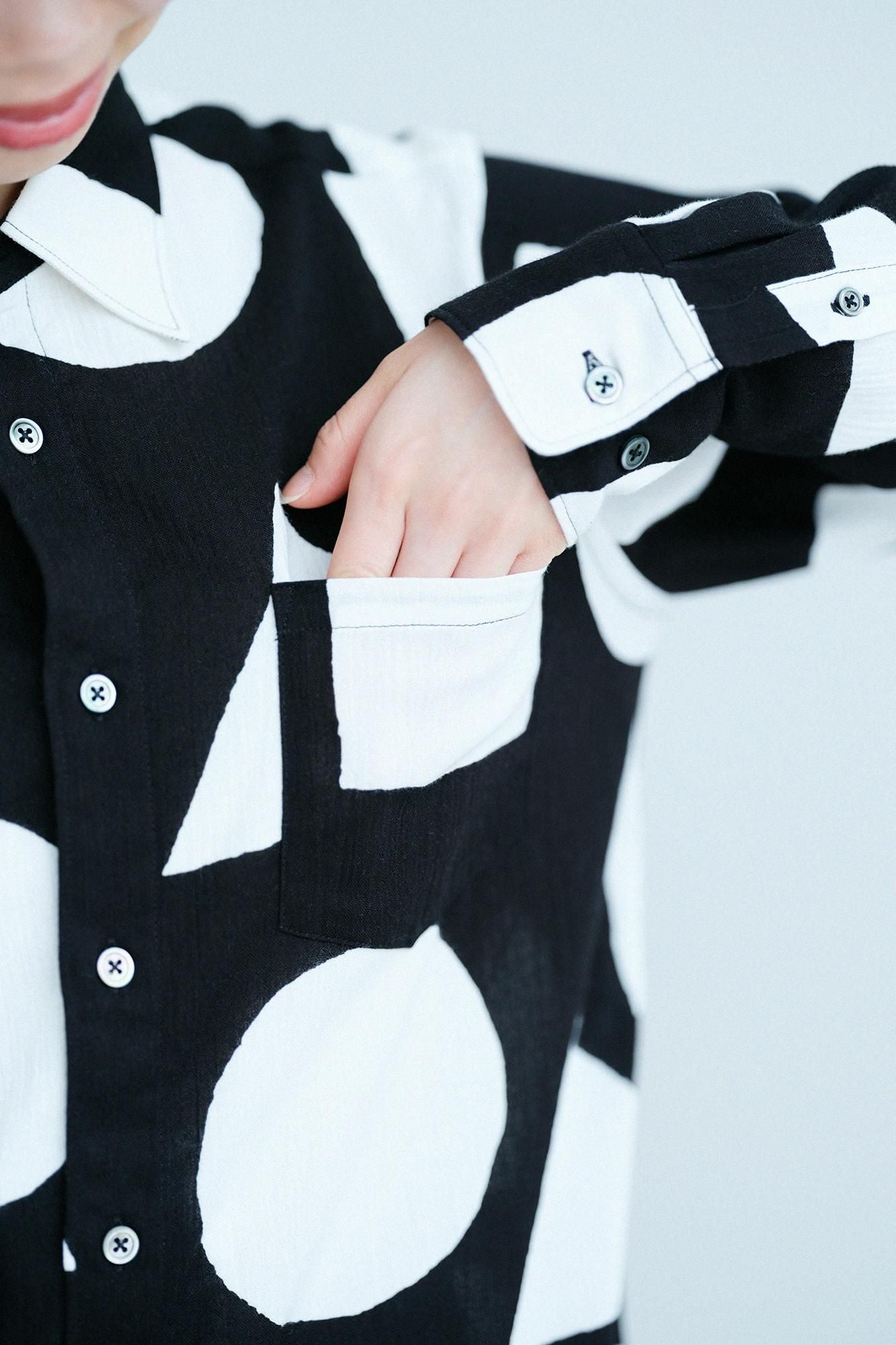 高島縮棉 20/20長袖襯衫/禪