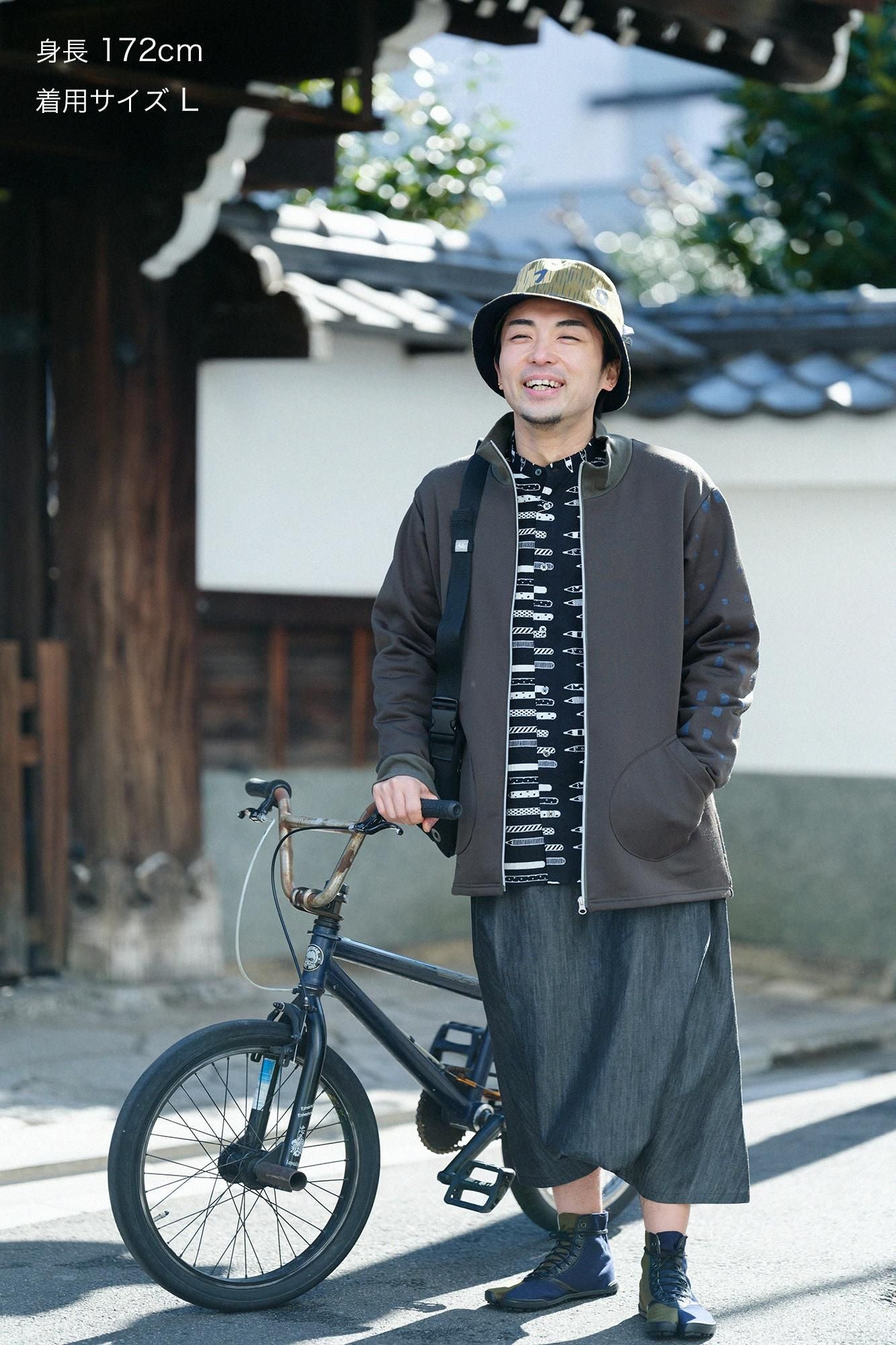 Chizimi Cotton 20/20 Stand Collar Long-sleeved Shirt/Pencils