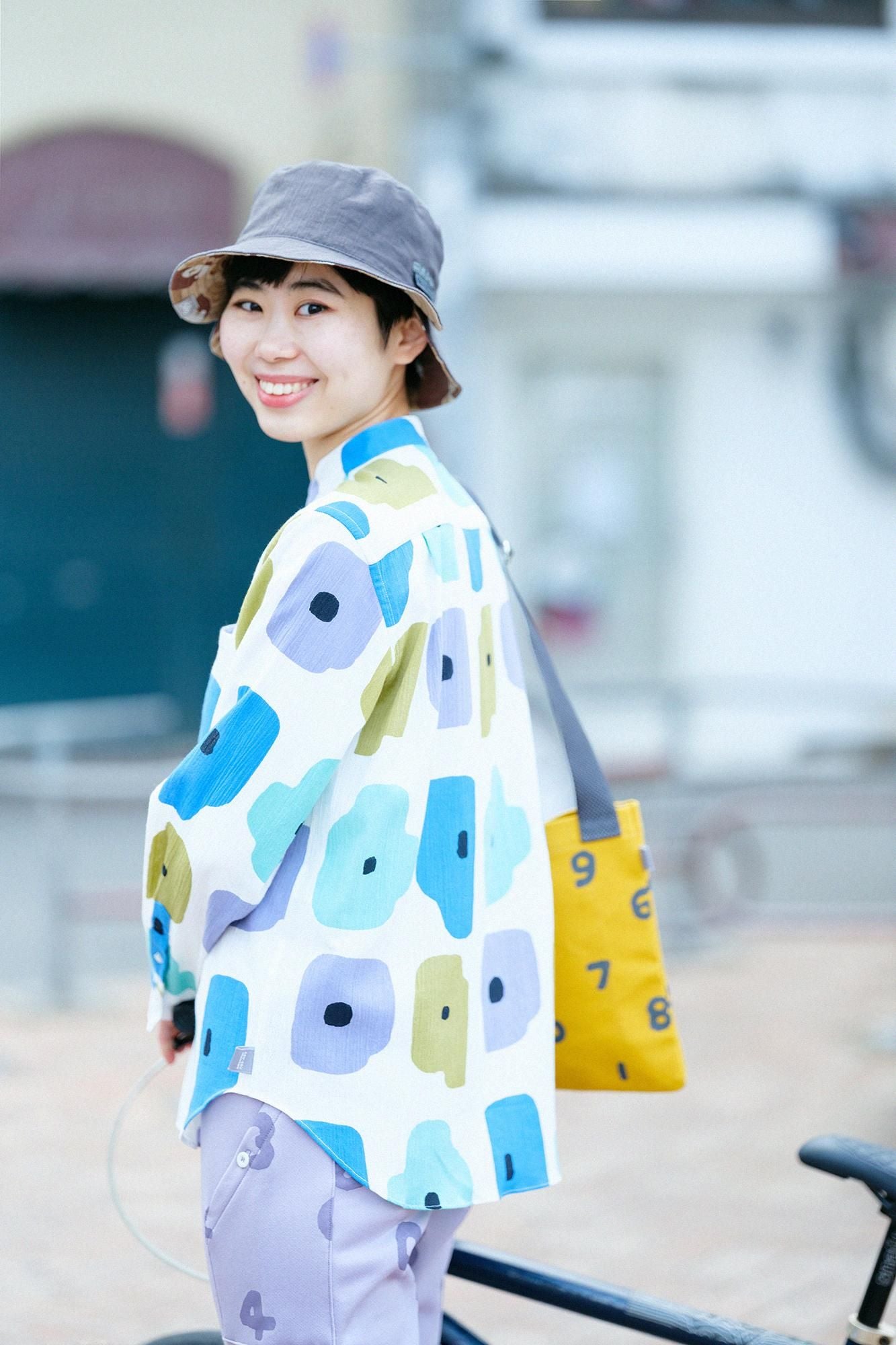 【Online】Chizimi Cotton 20/20 Stand Collar Long-sleeved Shirt/Somehow