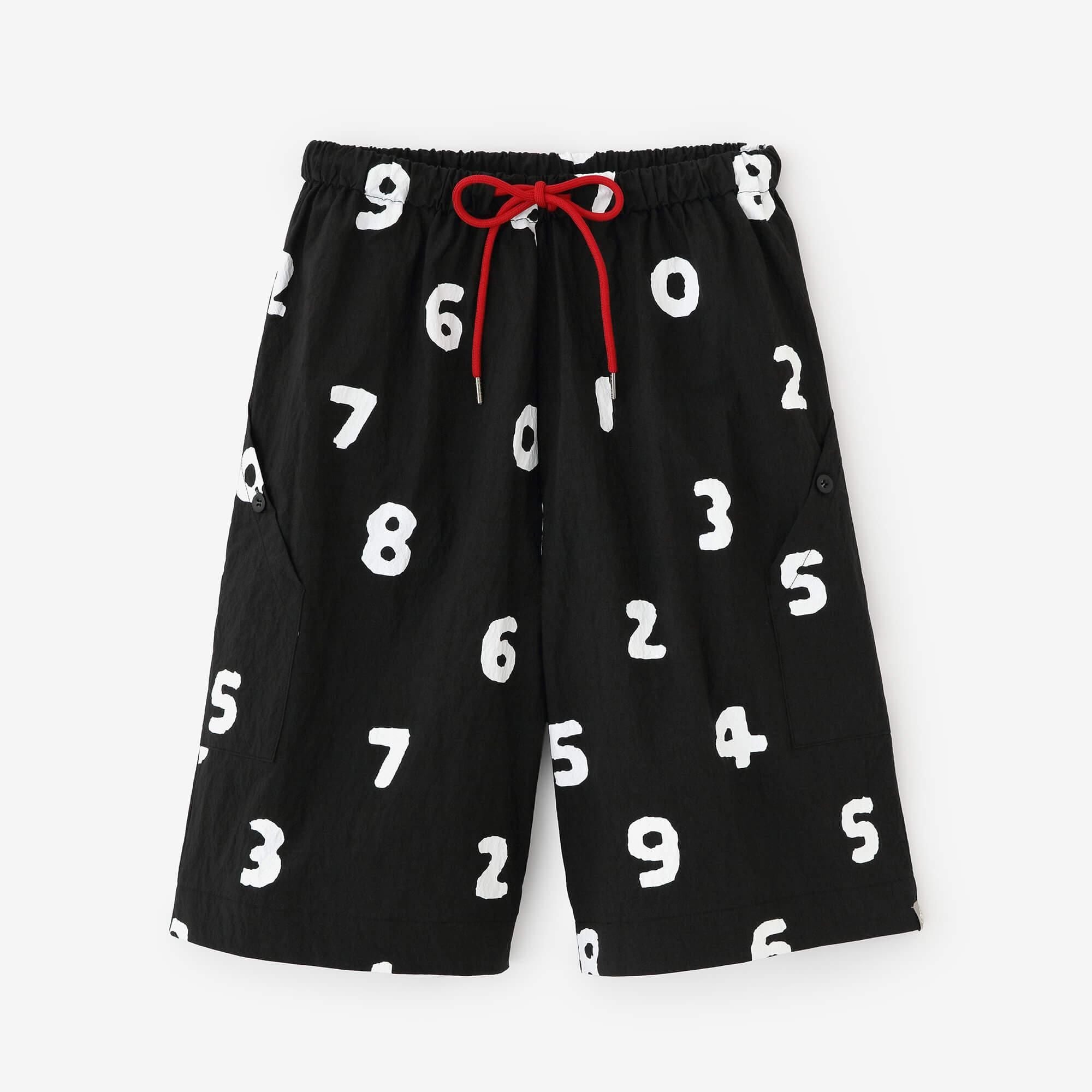 Typewriter Cloth BIKE Shorts / SO-SU-U Black