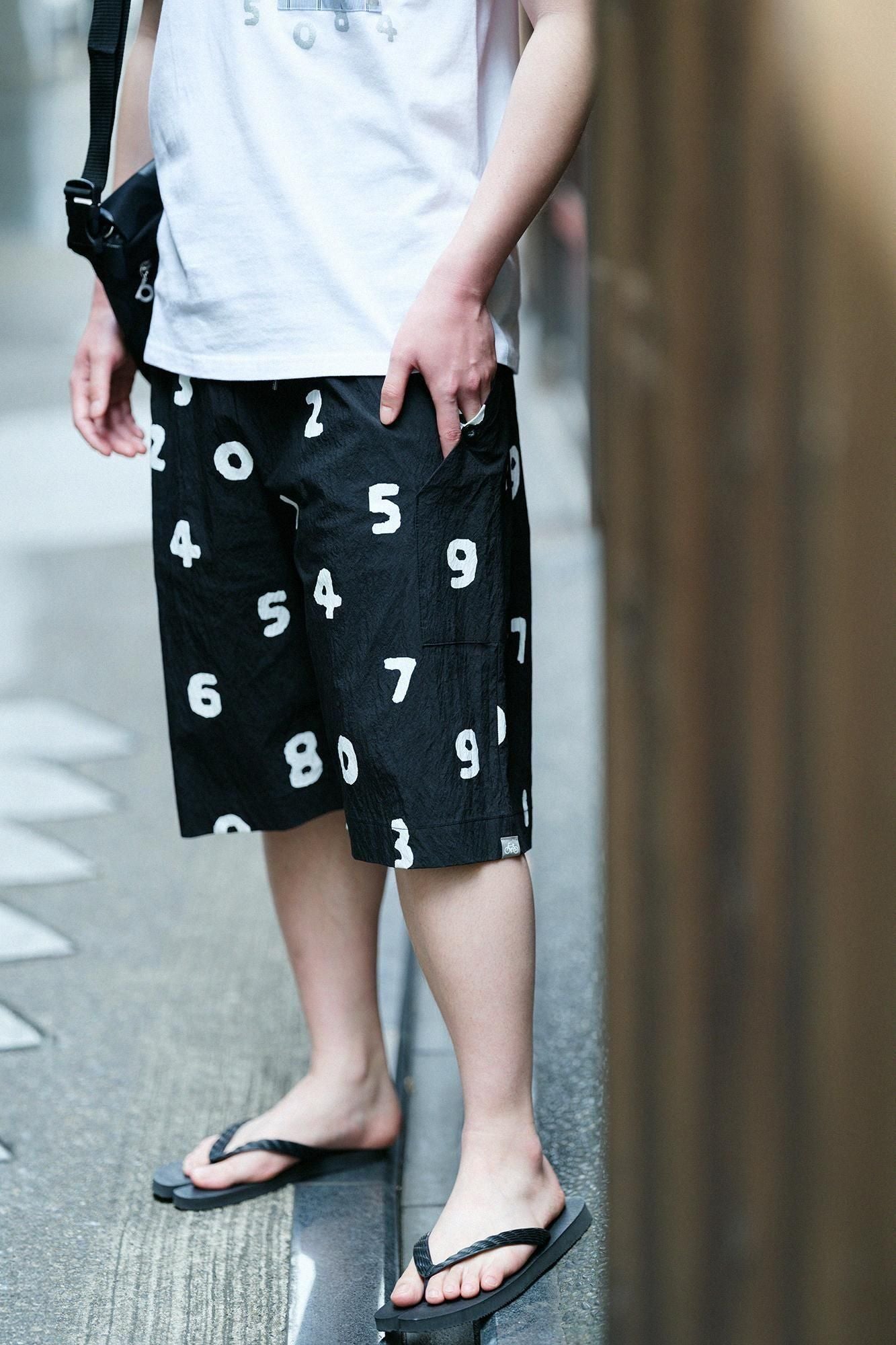 Typewriter Cloth BIKE Shorts / SO-SU-U Black