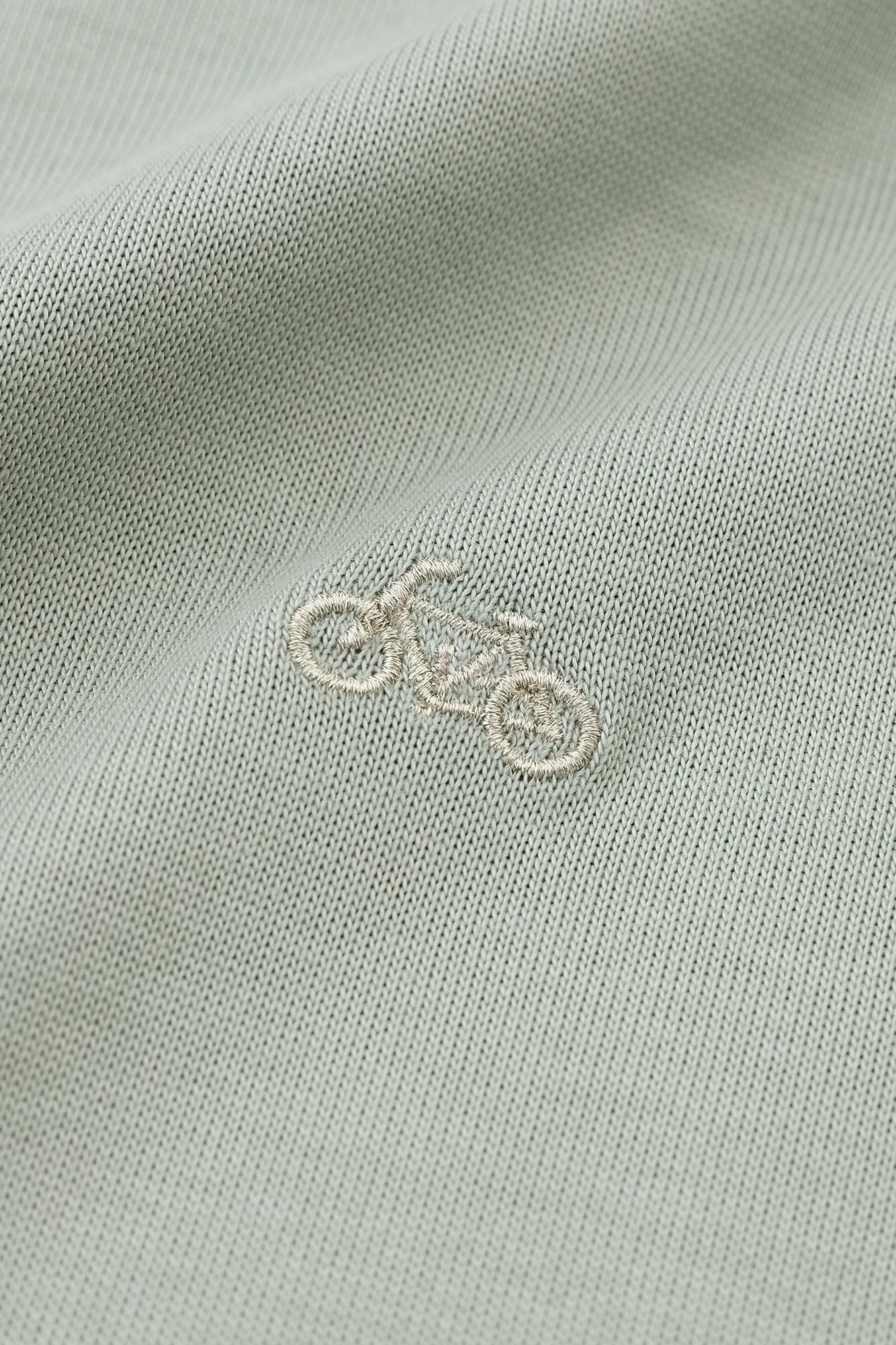 強撚扭曲平針織船領上衣/灰棕x SO-SU-U十數