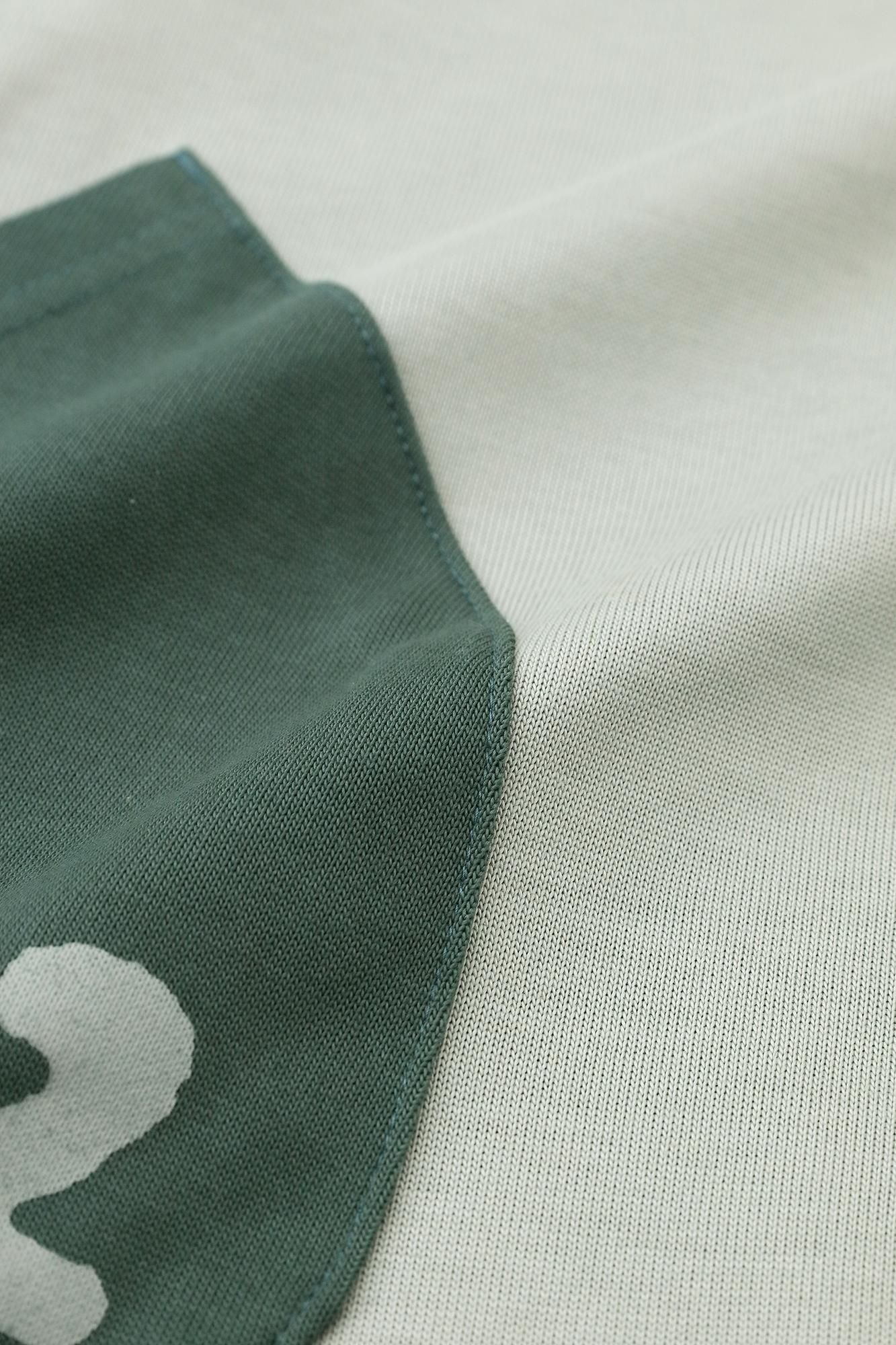 強撚扭曲平針織船領上衣/灰棕x SO-SU-U十數