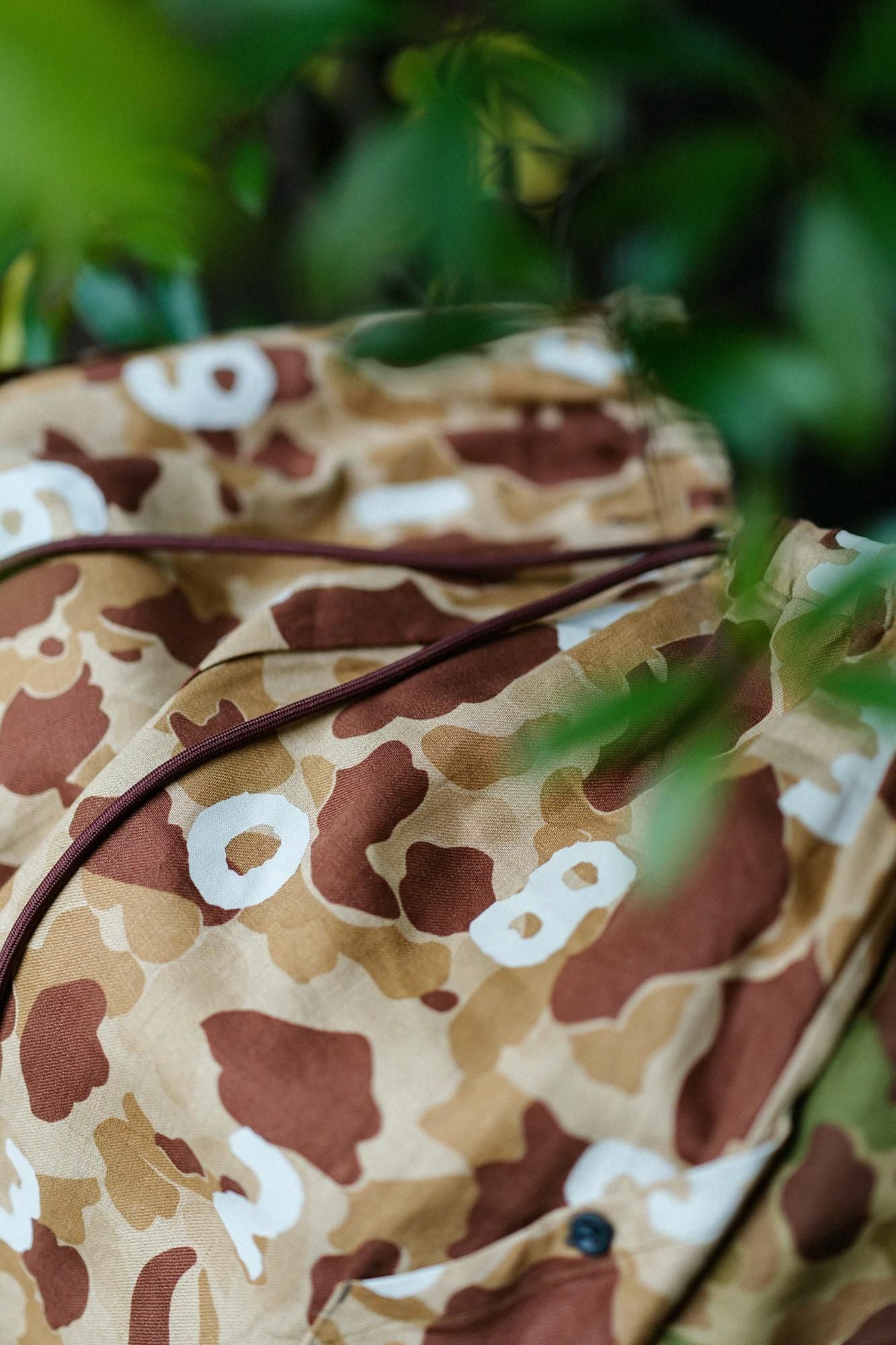 リネンツイル BIKEショーツ/duck hunter camo SO-SU-U 白茶(しらちゃ)