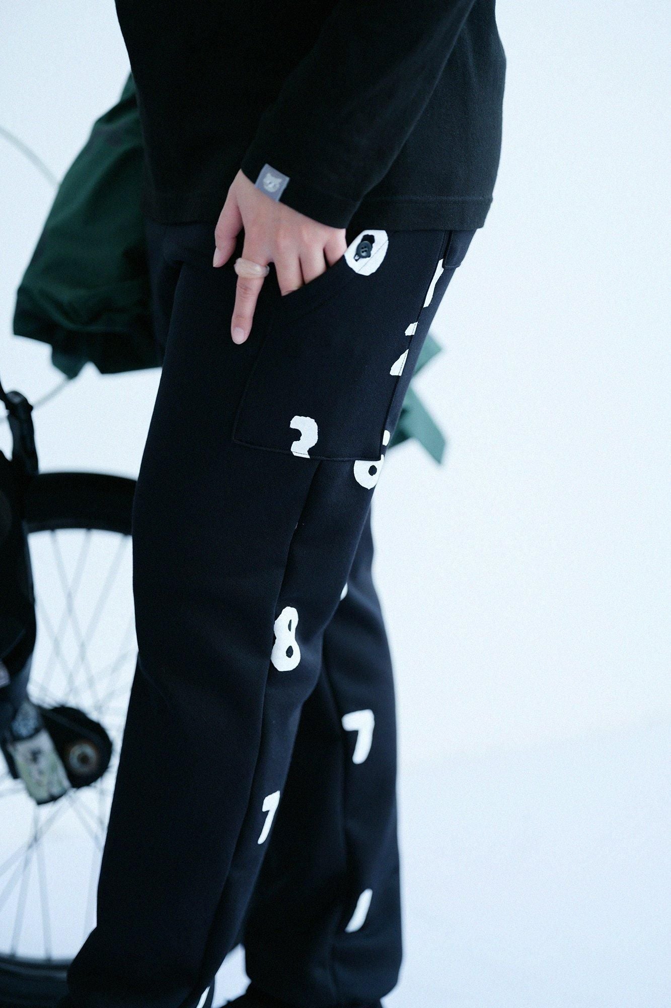 Latch Pile Knit BIKE Pants / Black x SO-SU-U