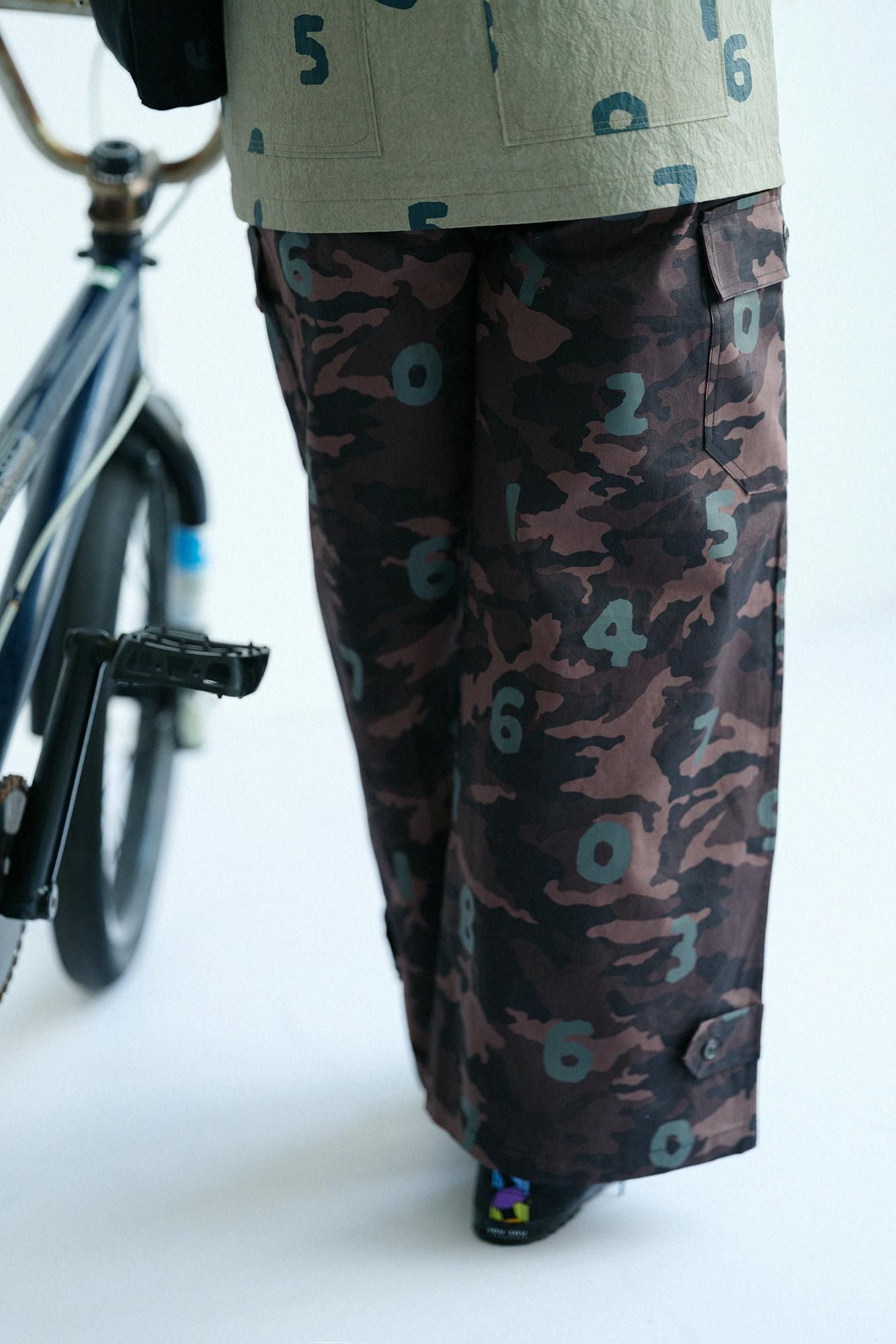 棉花帆布裤子/迷彩SO-SU-u sutake竹子