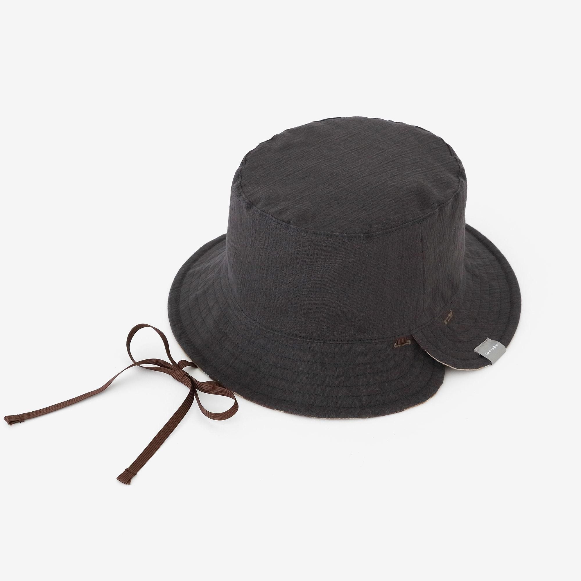 麻斜紋織 雙面用BIKE 帽子/獵鴨迷彩SO-SU-U十數 白茶色