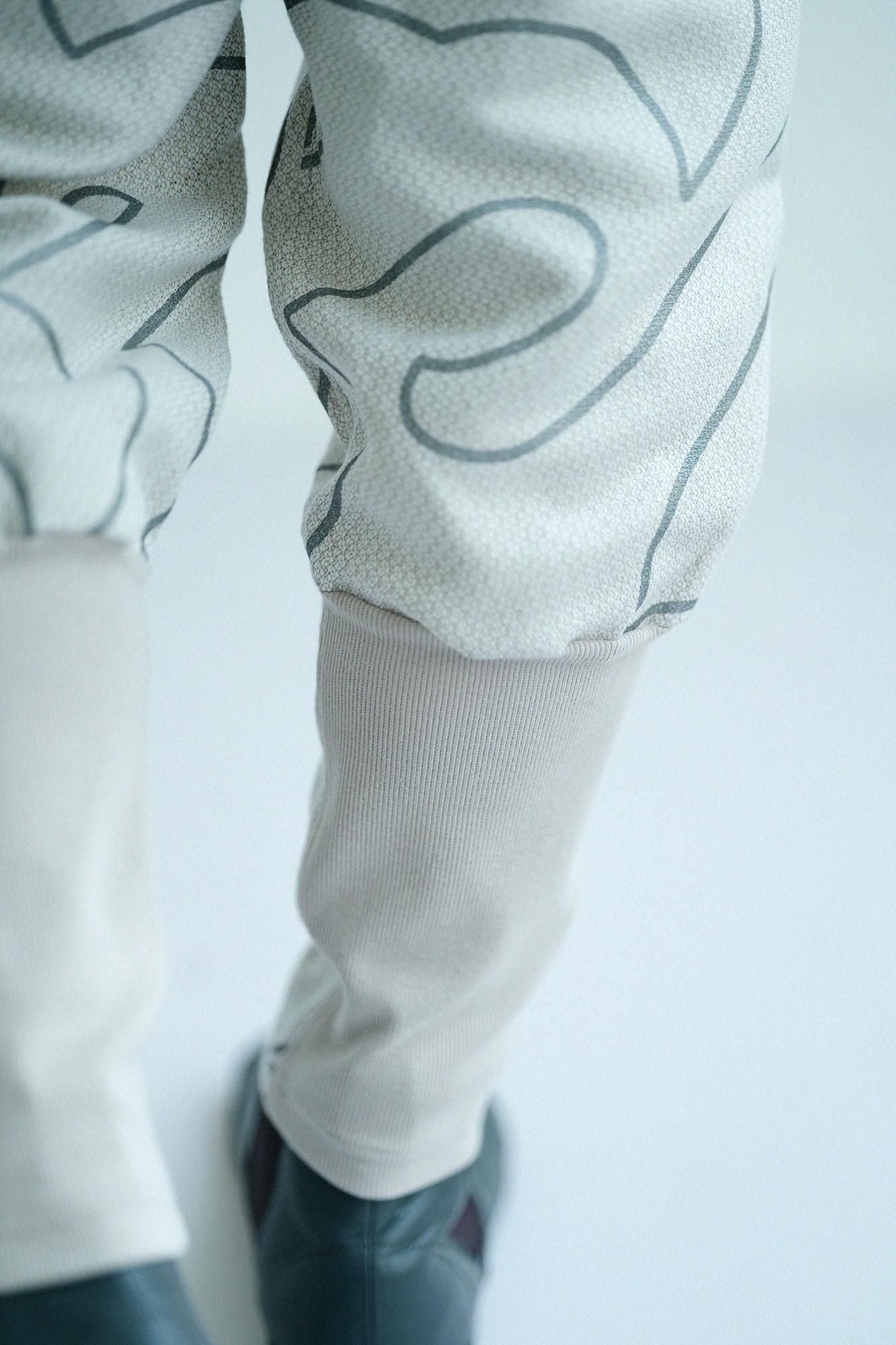 Linen-Rayon Blend Dobby Weave / Harem Pants Many Waves Light Grey