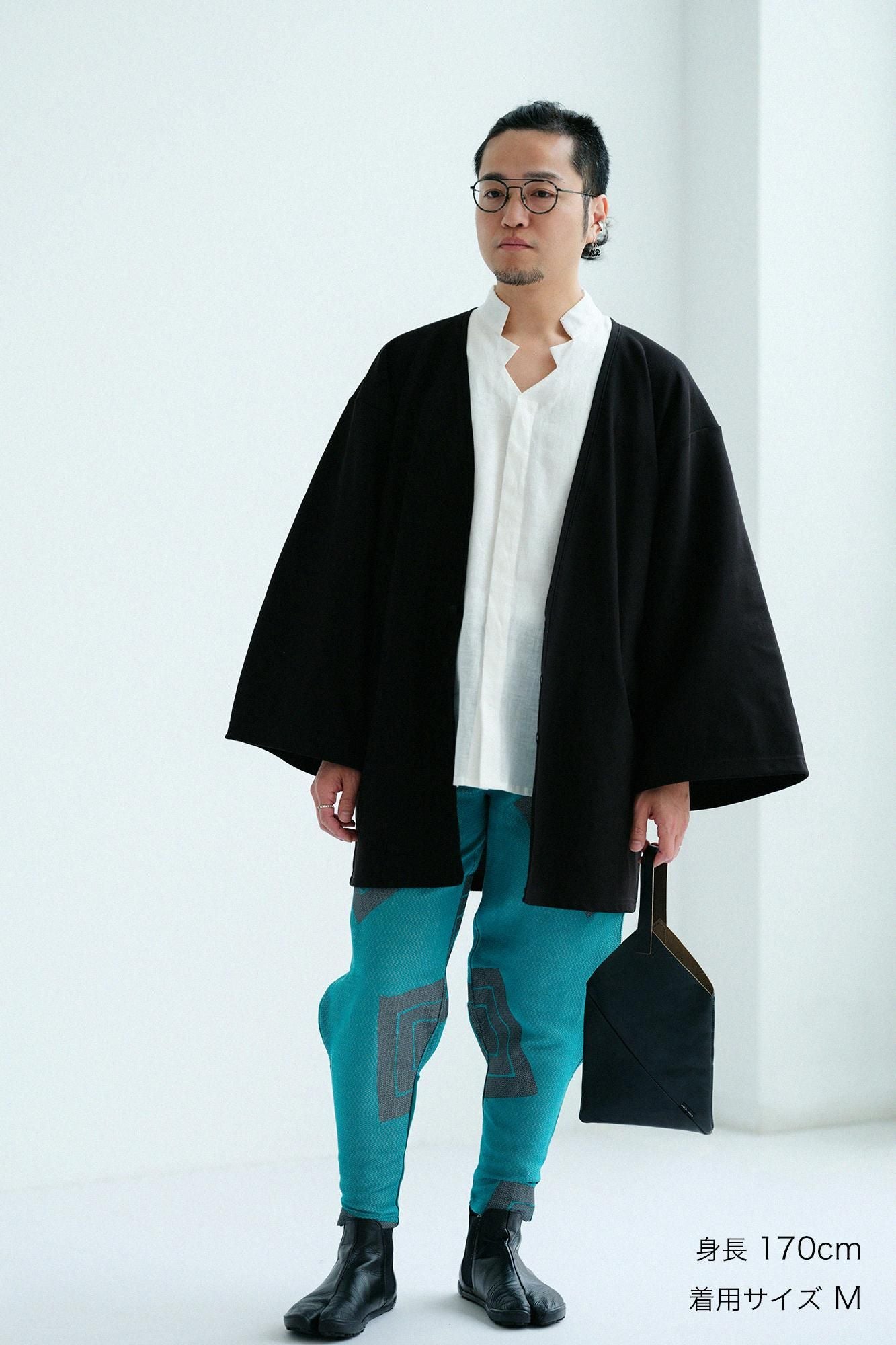 麻人造絲 多臂織 哈倫褲/山十八 番孔雀綠