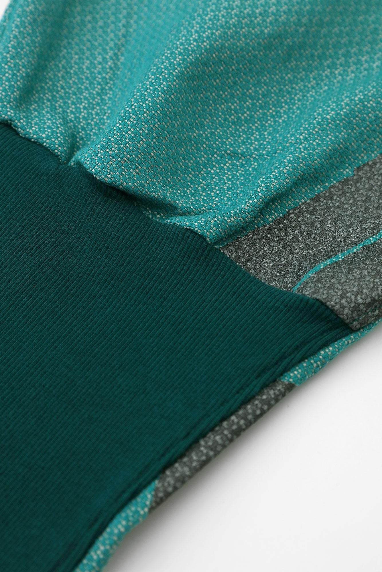 麻人造絲 多臂織 哈倫褲/山十八 番孔雀綠