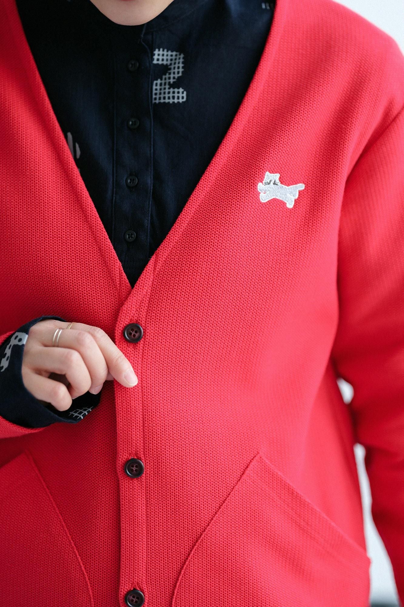 KanoGorgeousNiTsuTo V-neck L/S cardigaModern./ Red