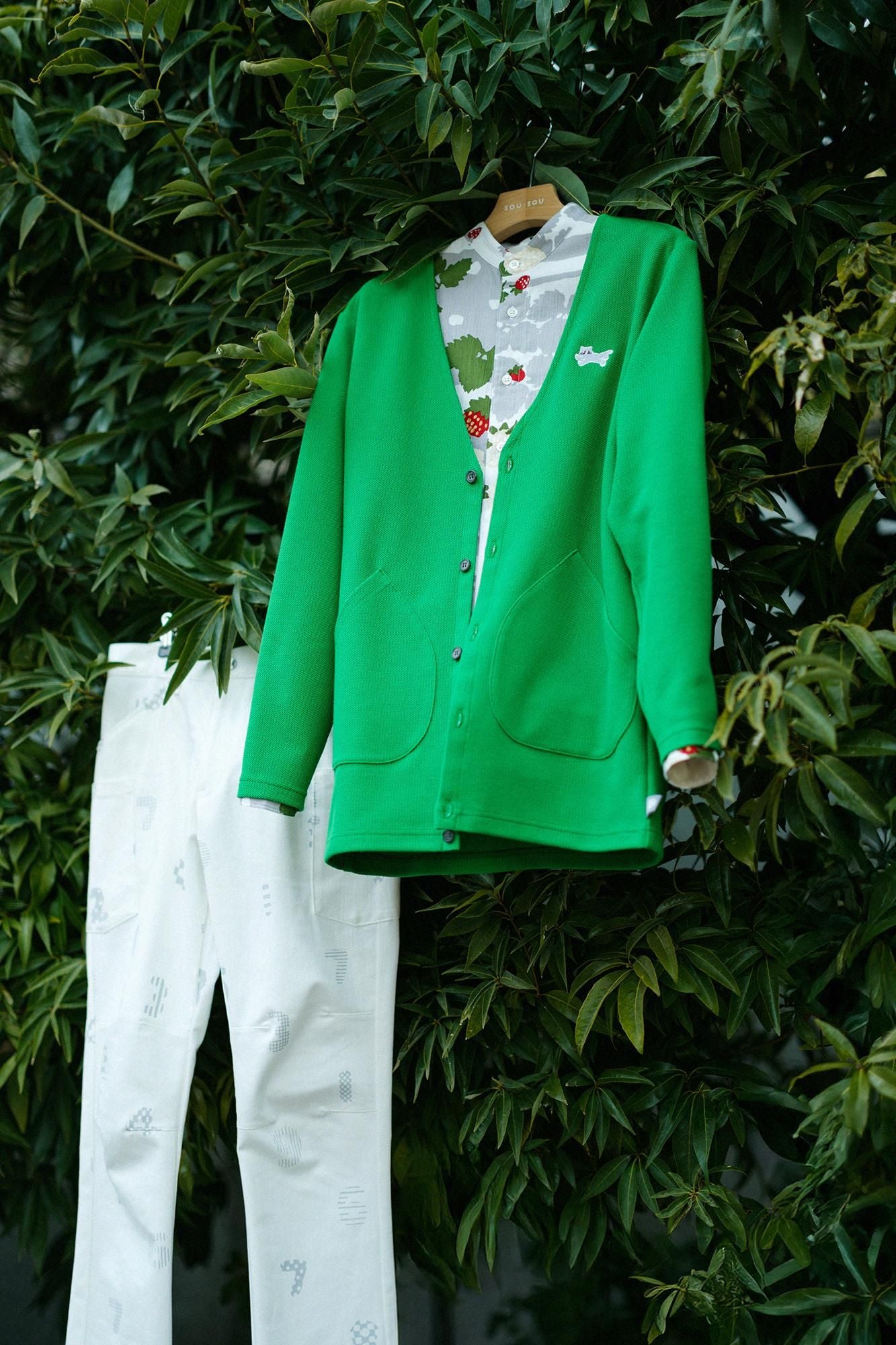 KanoGorgeousNiTsuTo V-neck L/S cardigaModern./green