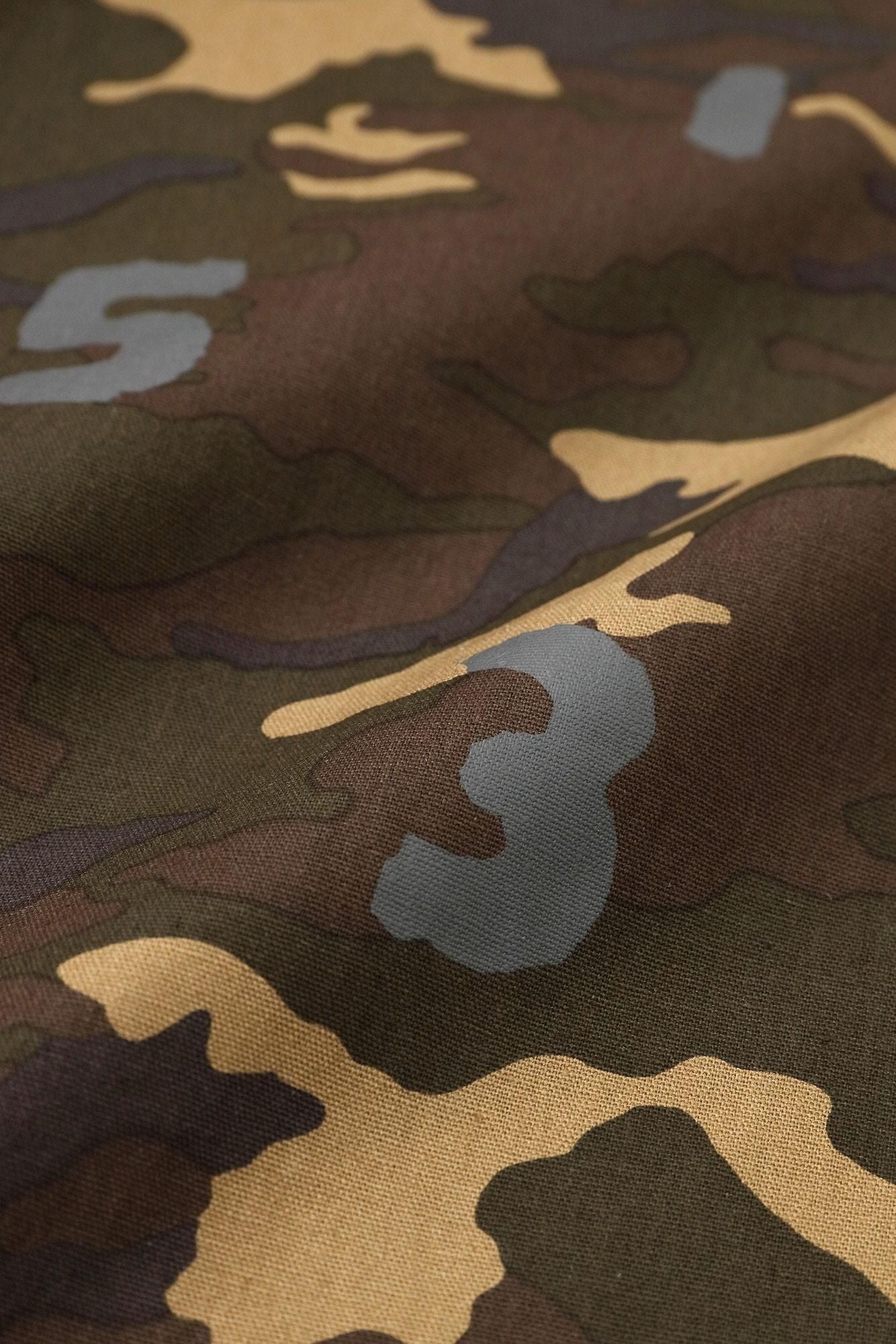 棉花帆布拉式连帽外套/迷彩SO-SU-U Mugwort Dye(Kuwazome)