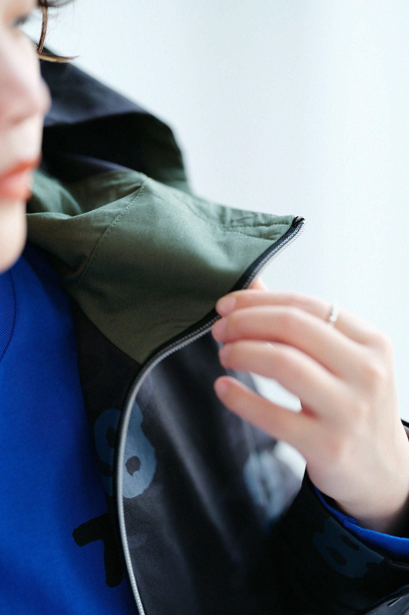 コットンキャンバス ZIP UP フードジャケット/camo SO-SU-U 墨黒(すみくろ)