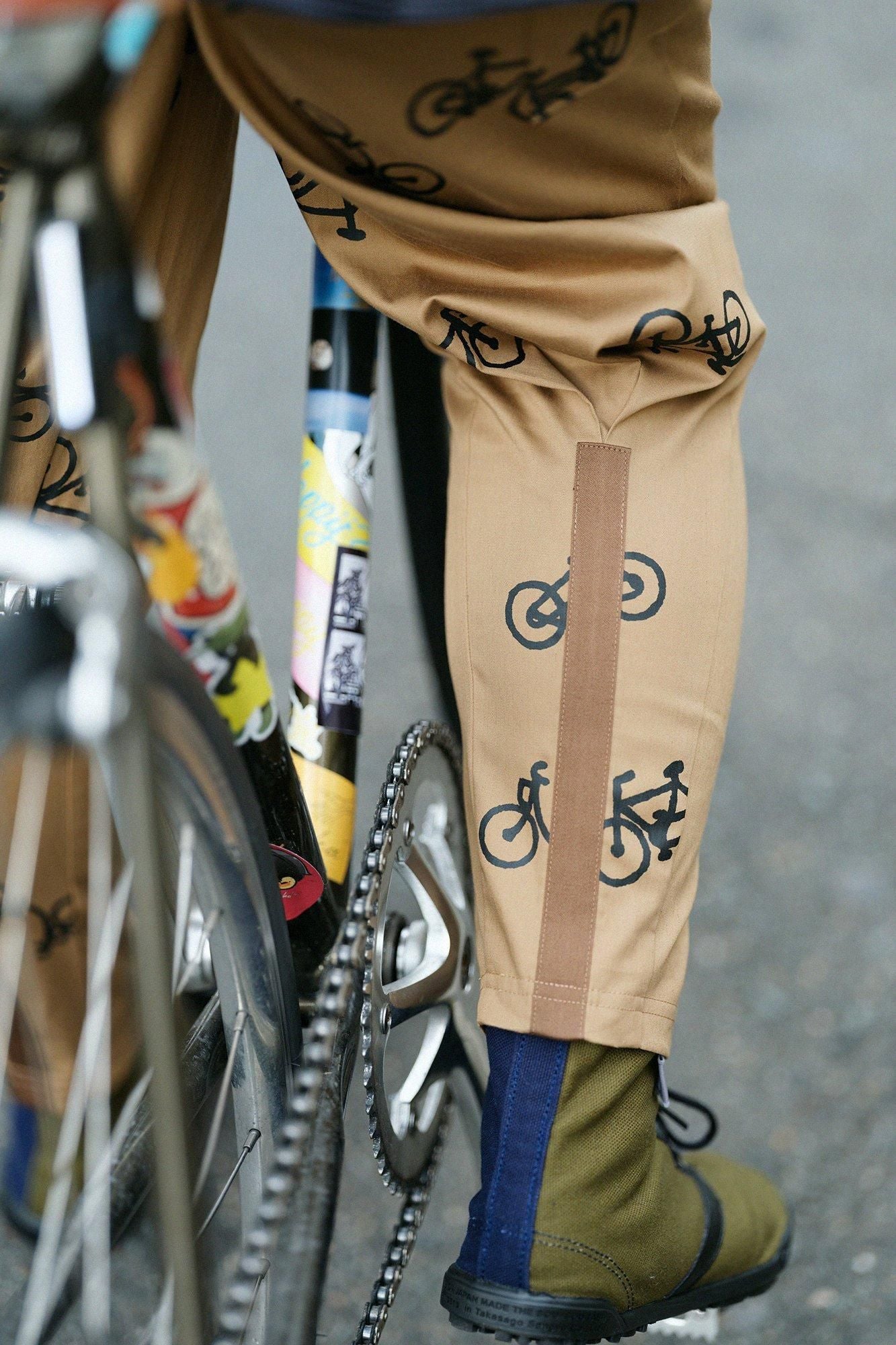 Stretch Ratine Weave BIKE Jodhpur / Brown × Bicycle Craze Everywhere