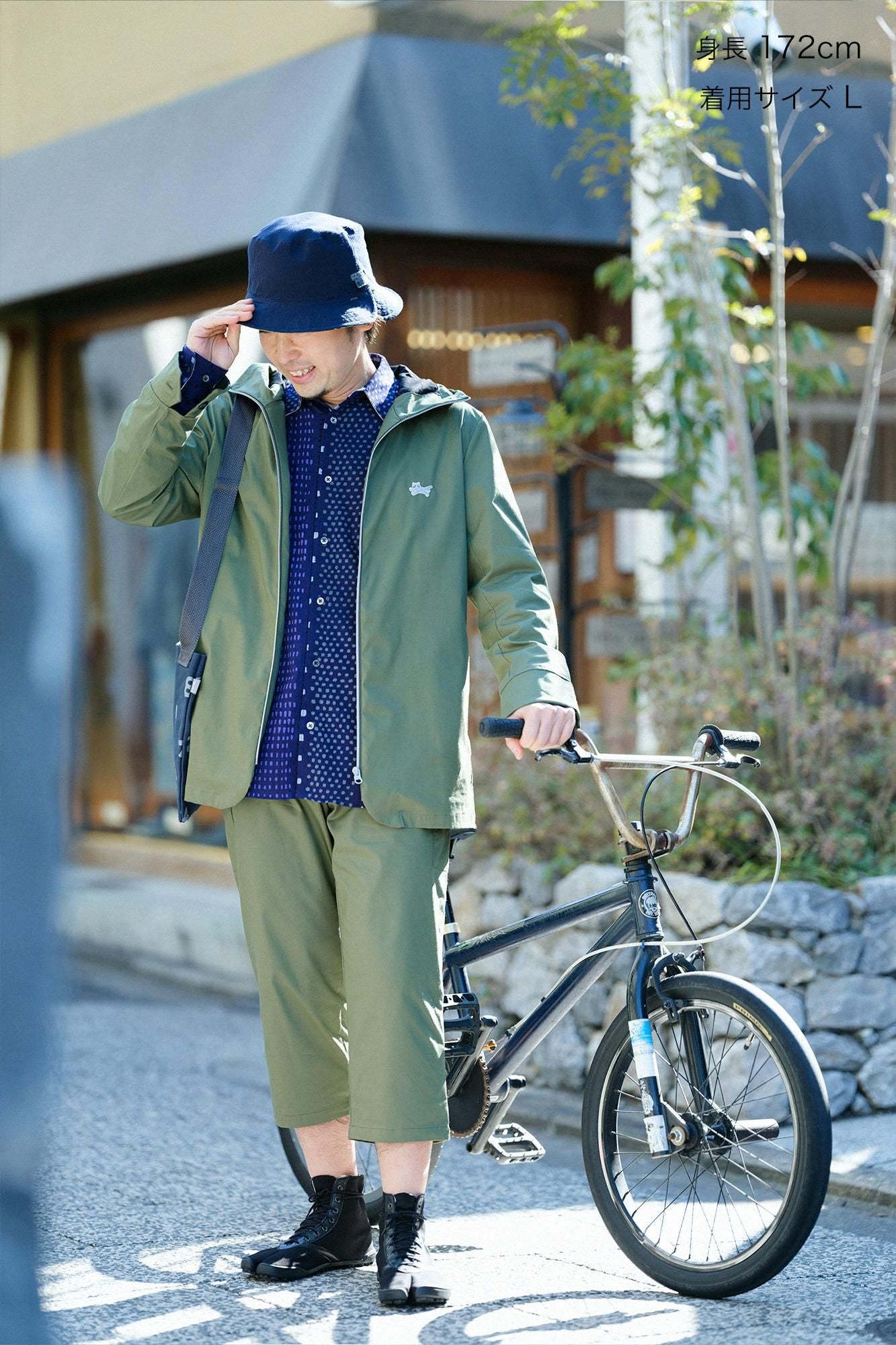 Twill ZIP UP Hooded Jacket / Olive Green