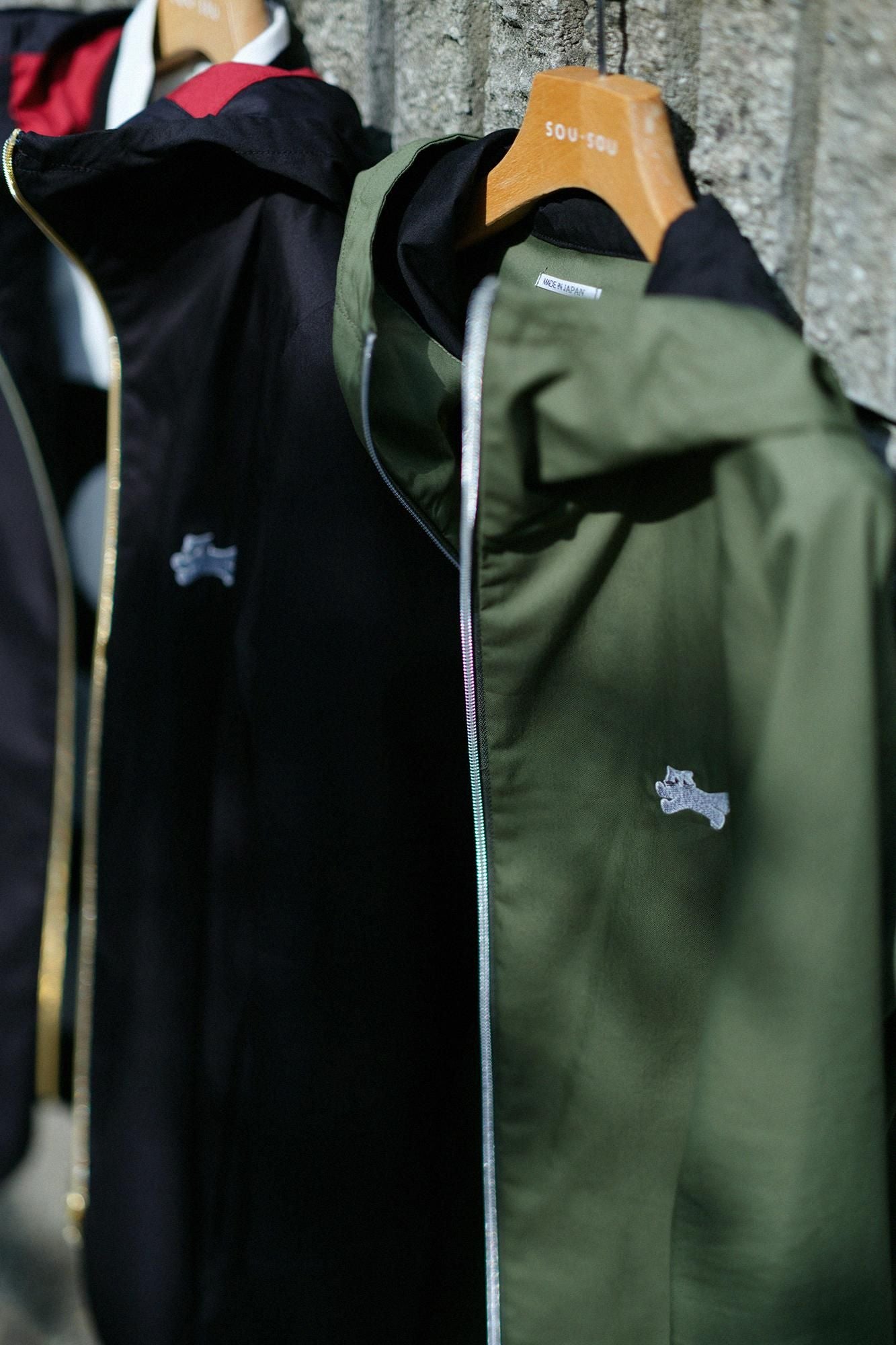 Twill ZIP UP Hooded Jacket / Olive Green