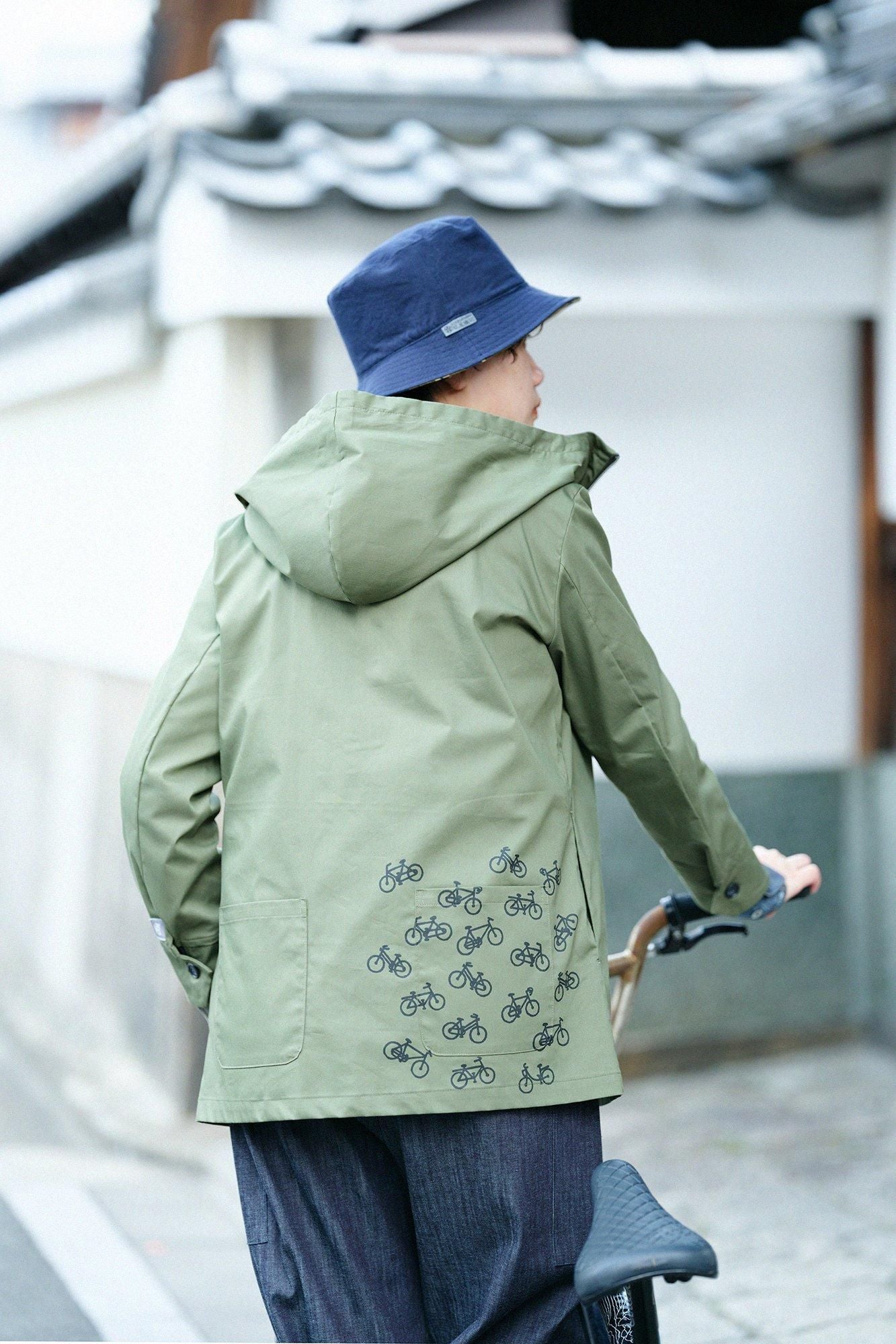 Twill ZIP UP Hooded Jacket / Olive Green