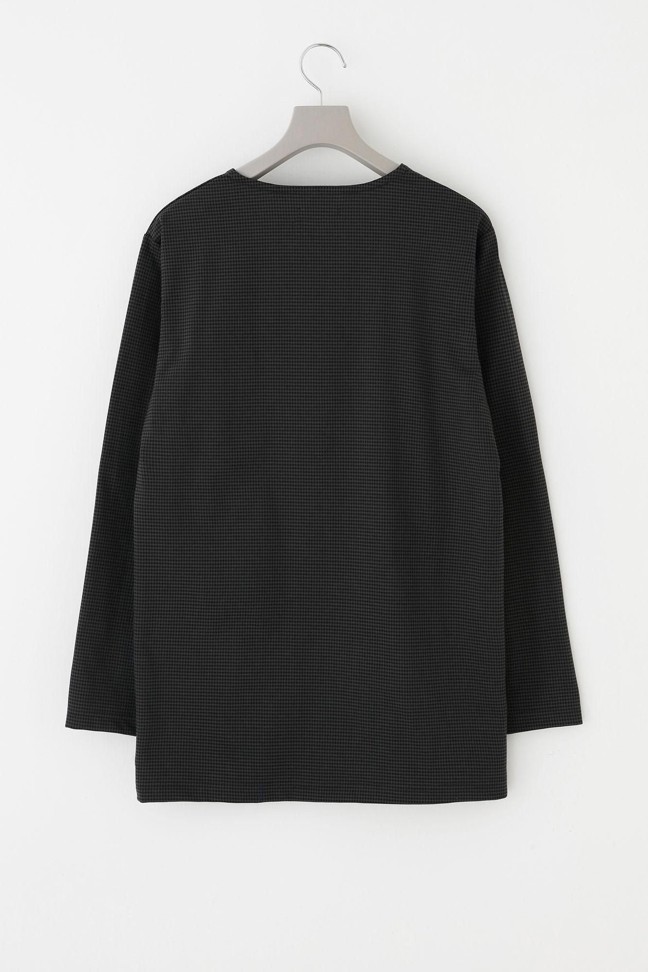 Houndstooth Check V-neck L/S Cardigan / Grey