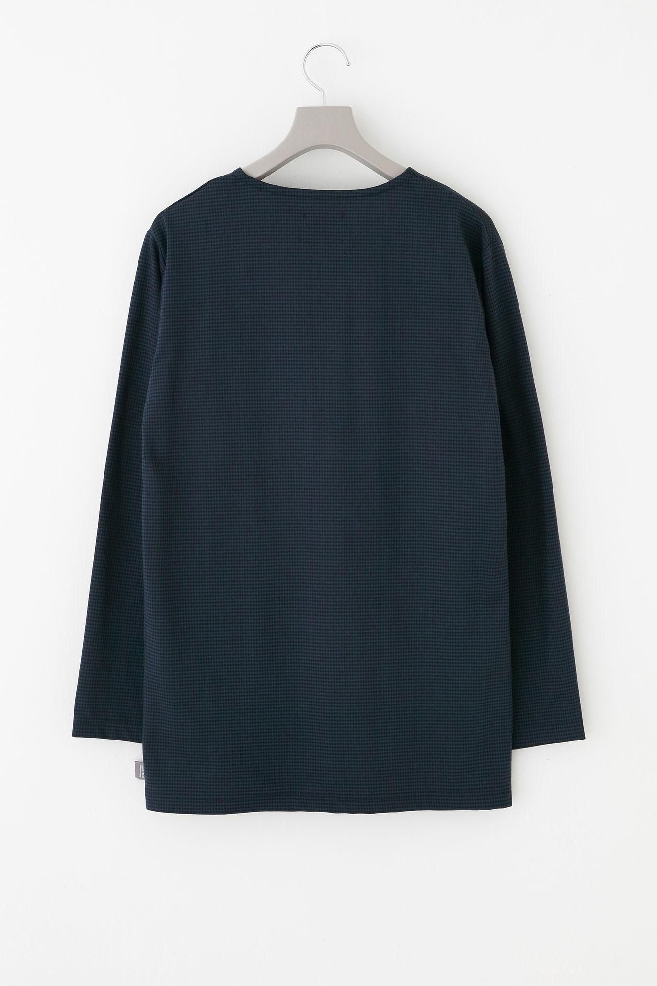 Houndstooth Check V-neck L/S Cardigan / Navy