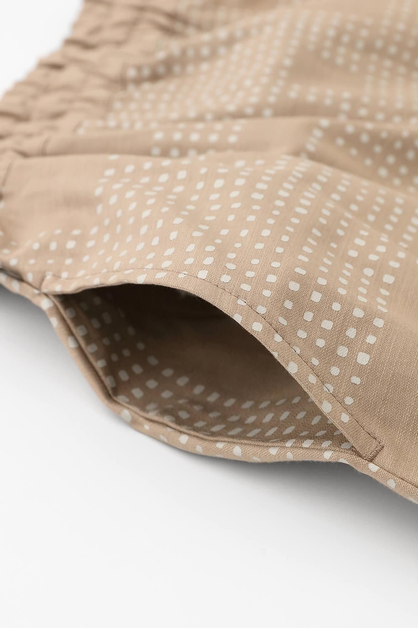 Back Satin Daimonji Sarouel Pants/Shadow Light Yellowish Beige