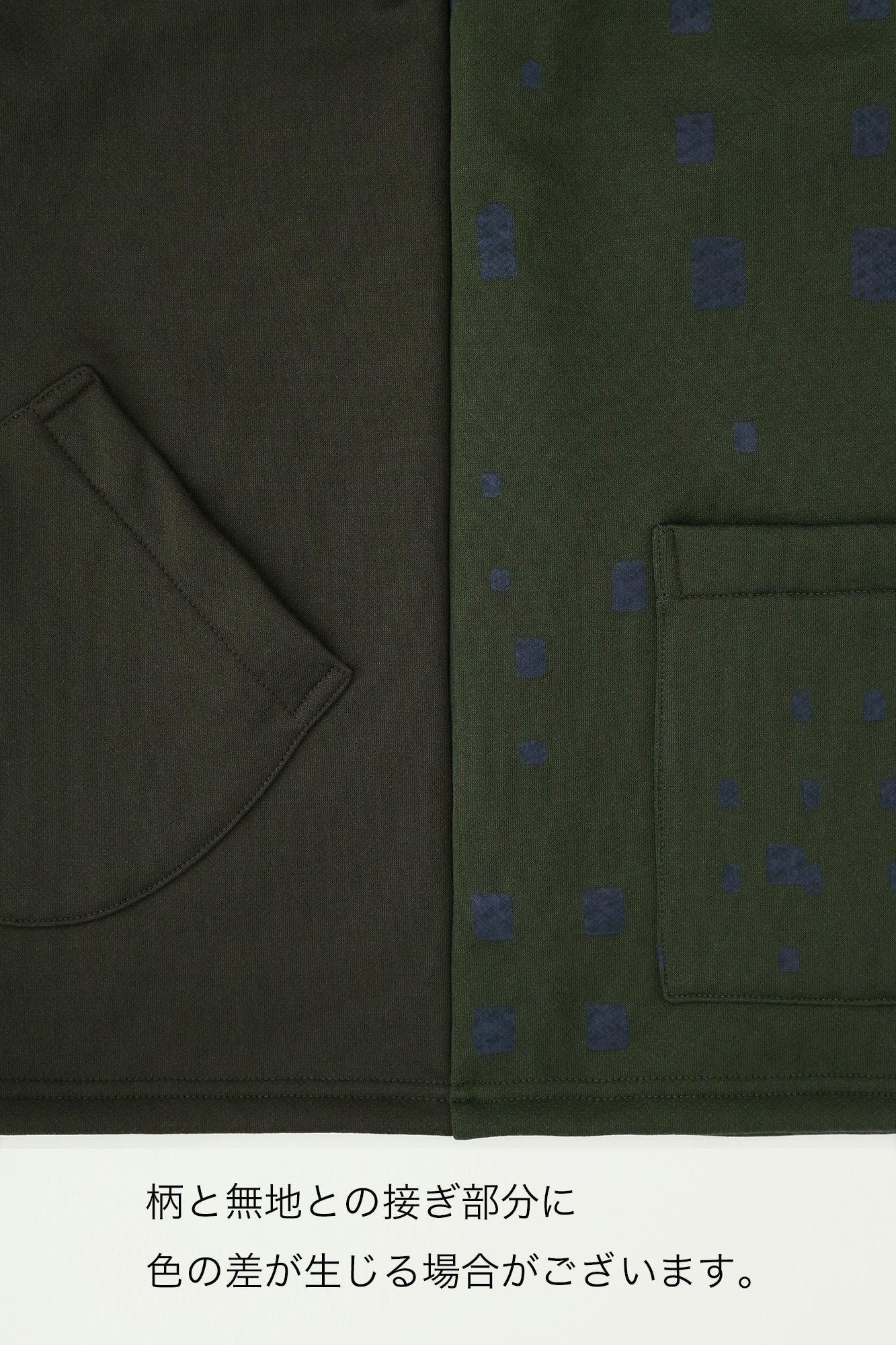 鉤針編織ZIP UP BIKE外套/橄欖綠x窗