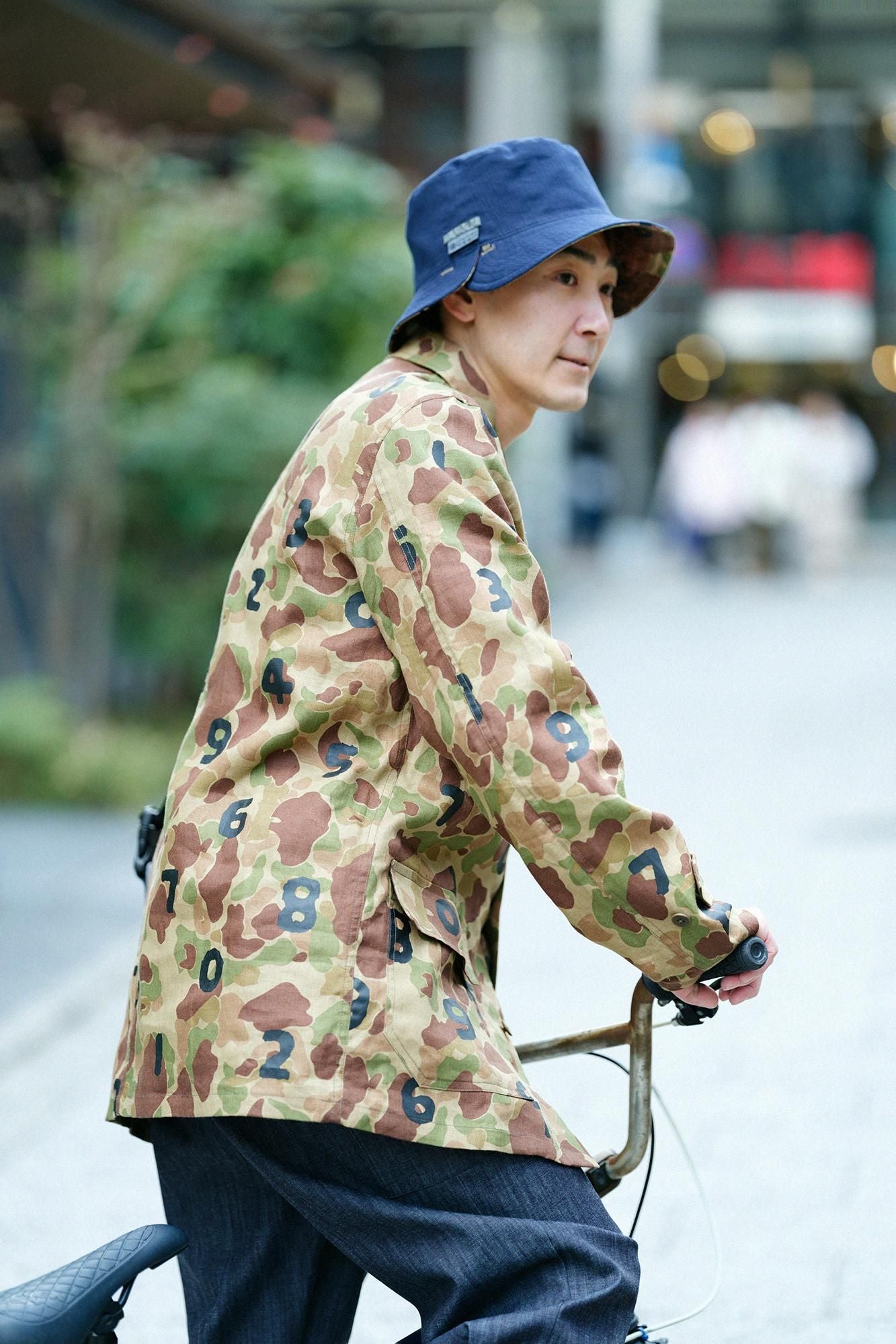 リネンツイル カーゴジャケット/duck hunter camo SO-SU-U 空五倍子色(うつふしいろ)