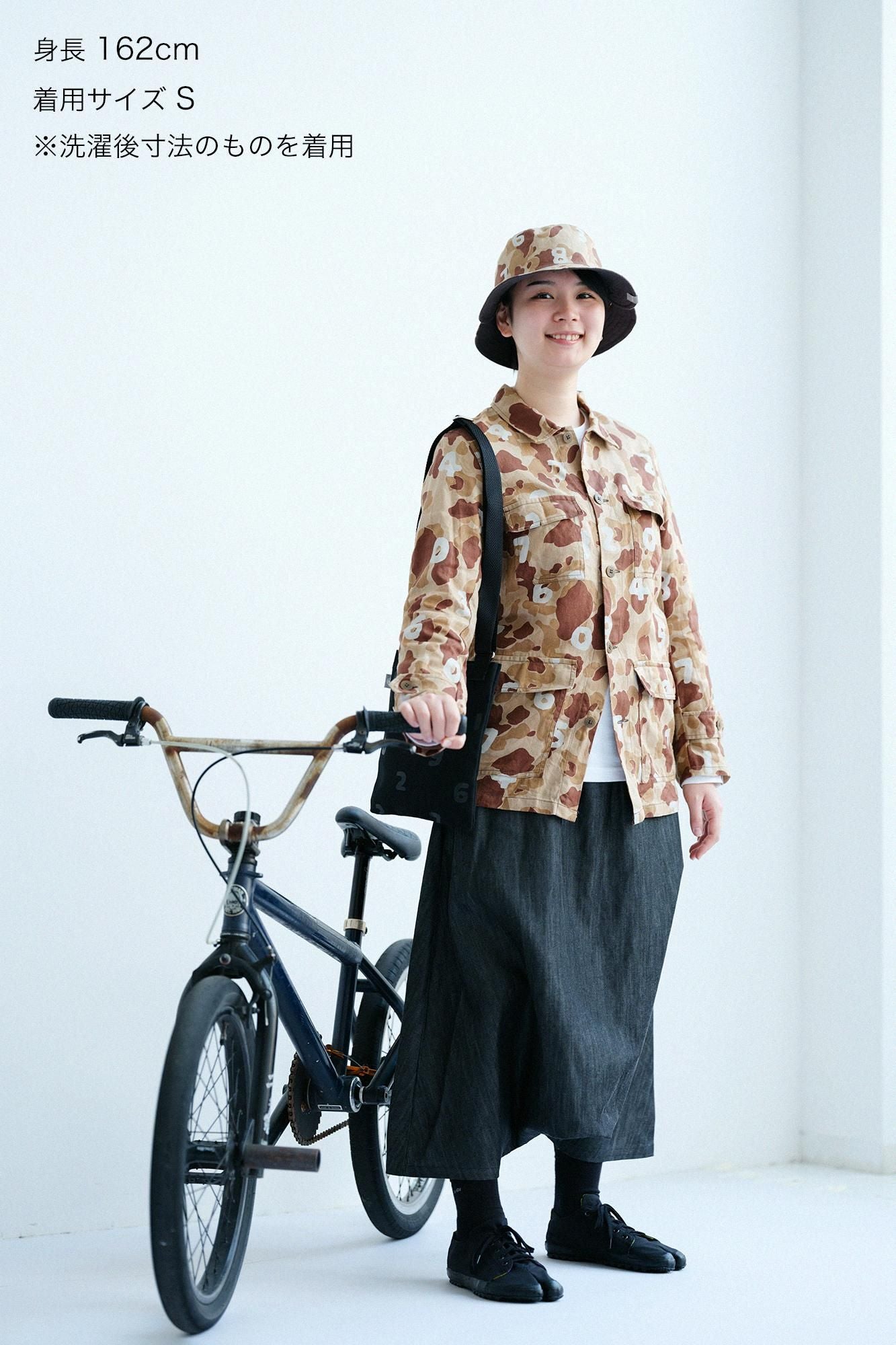 リネンツイル カーゴジャケット/duck hunter camo SO-SU-U 白茶(しらちゃ)