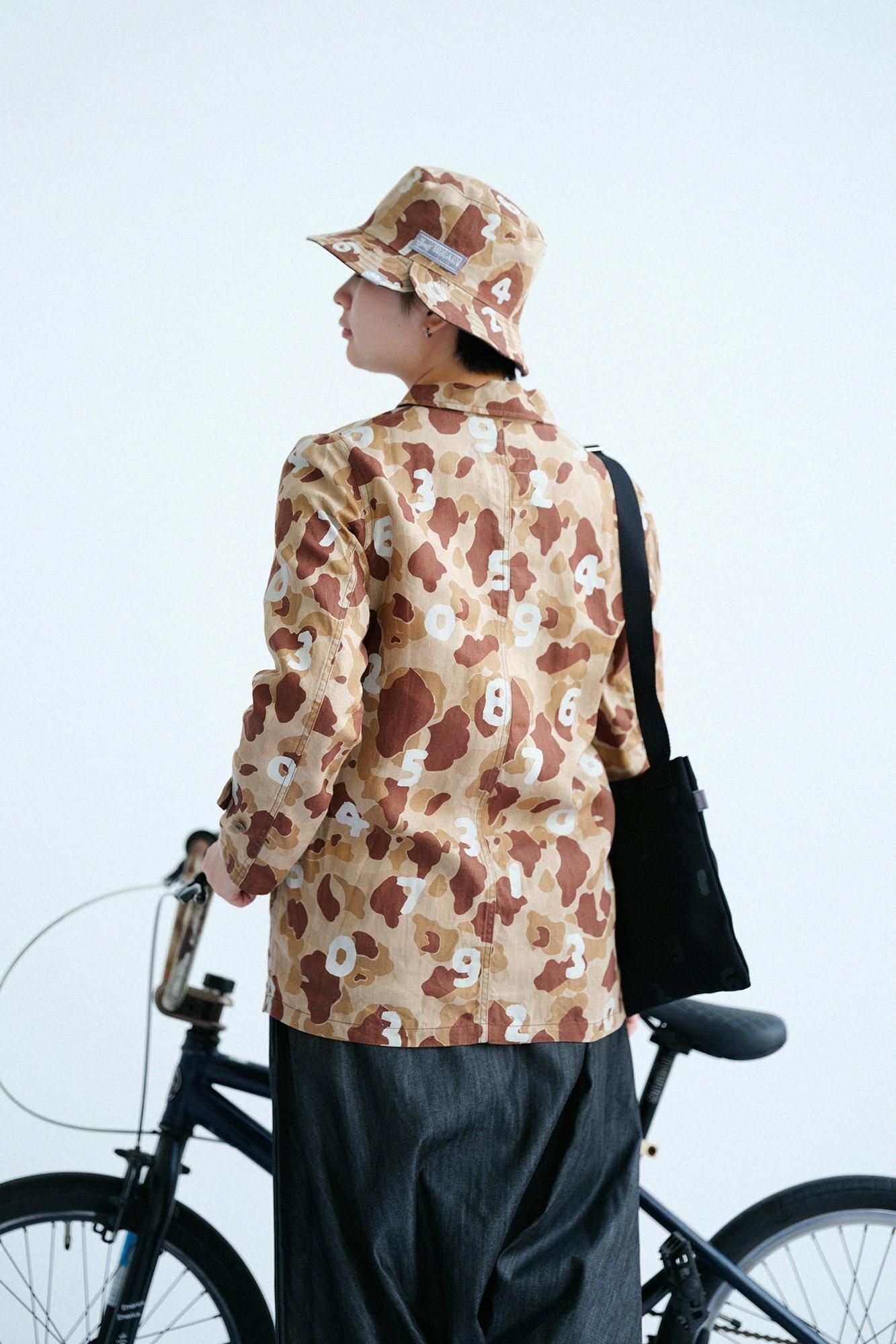 リネンツイル カーゴジャケット/duck hunter camo SO-SU-U 白茶(しらちゃ)