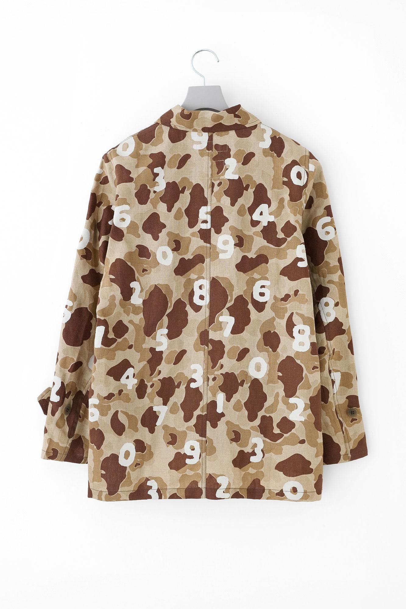 リネンツイル カーゴジャケット/duck hunter camo SO-SU-U 白茶(しらちゃ)