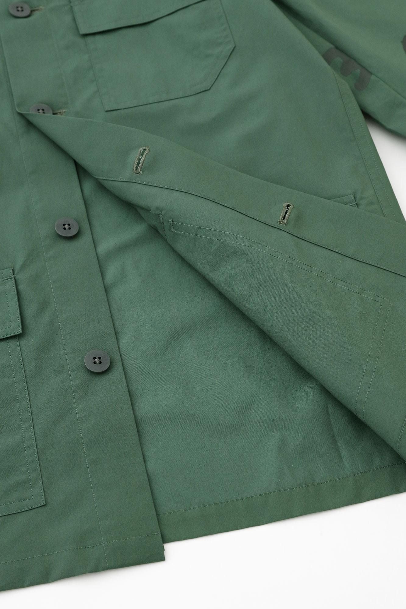 高密度打字机布货物夹克/绿色X SO-SU-U