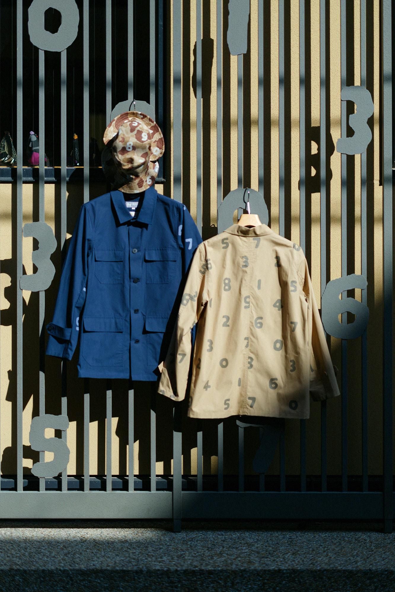 High Density Typewriter Cloth Cargo Jacket / Navy × SO-SU-U