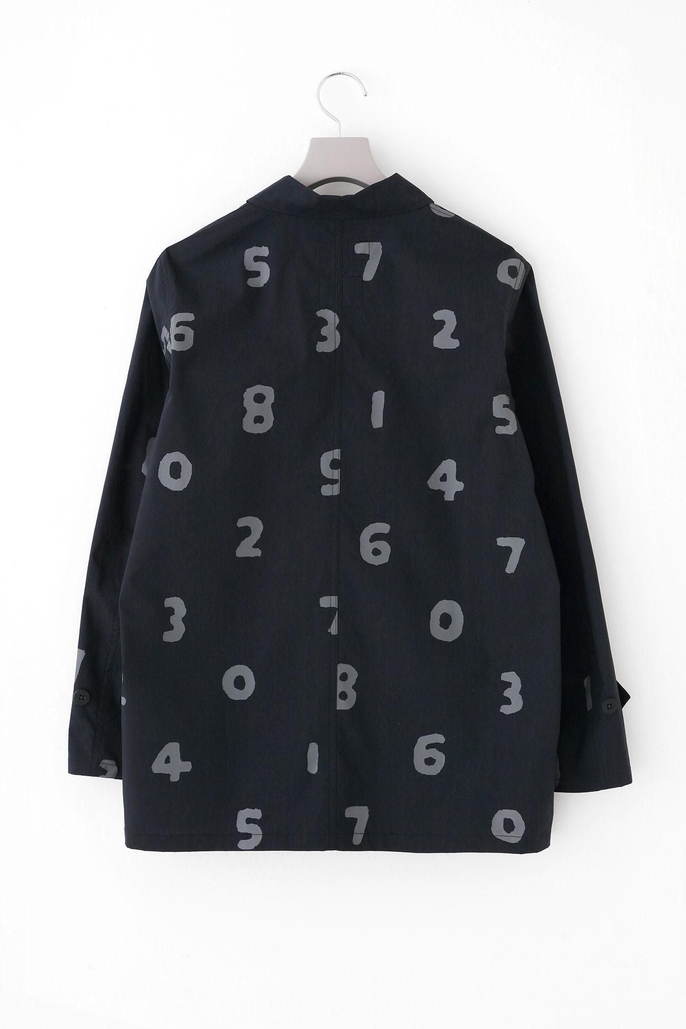 高密度打字机布货物夹克/海军黑色X SO-SU-U