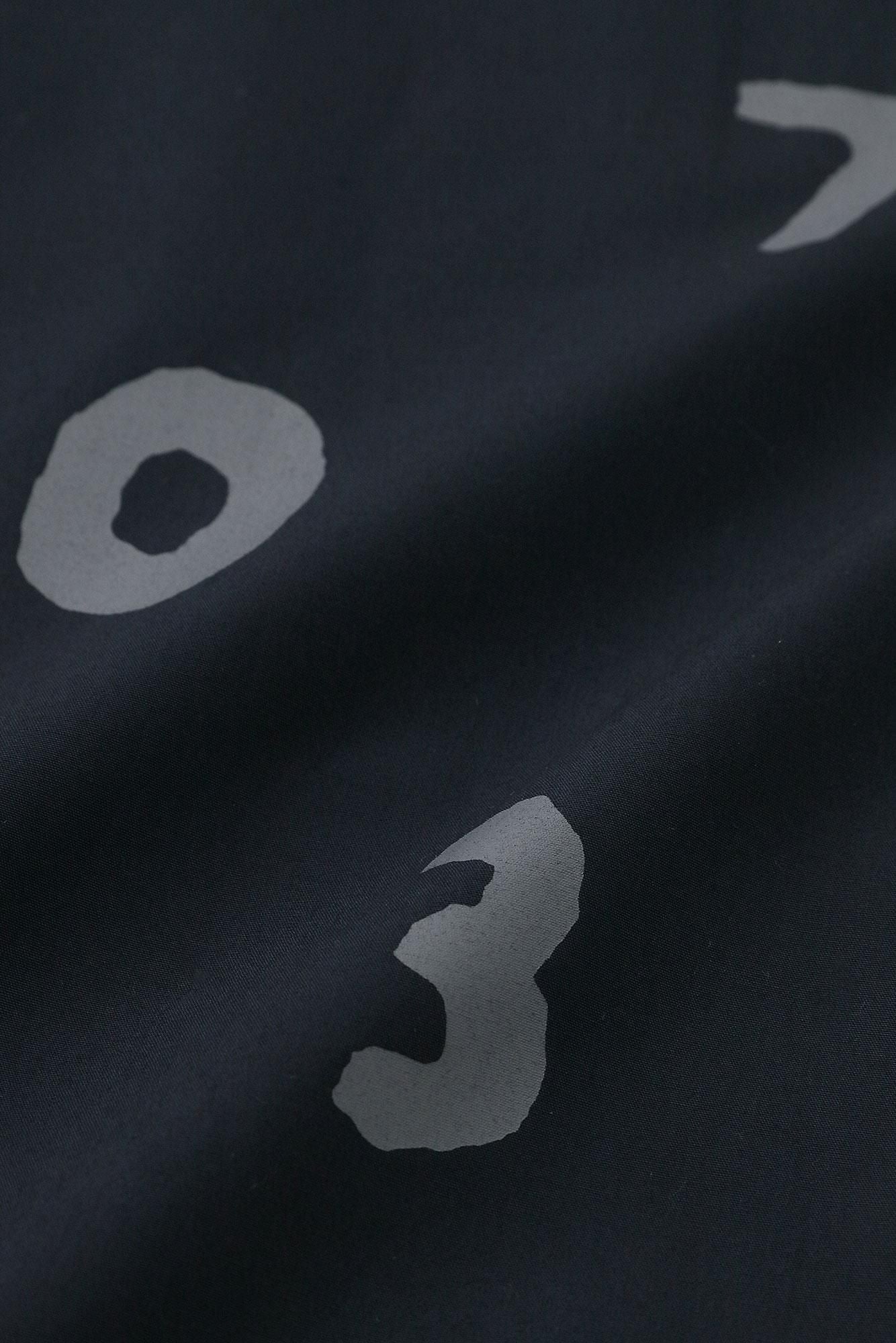 高密度打字机布货物夹克/海军黑色X SO-SU-U