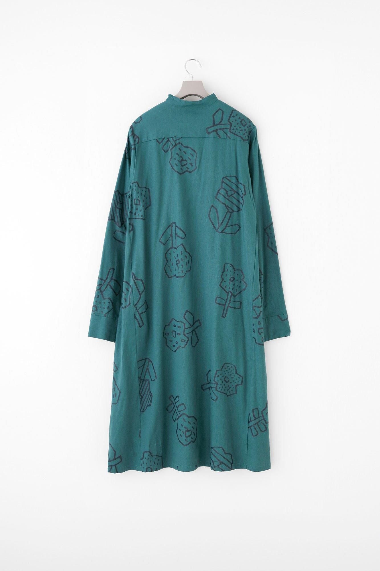 大麻人造丝自行车连衣裙/哈纳纳奇拉西鸭羽毛颜色(Kamono Hirao)