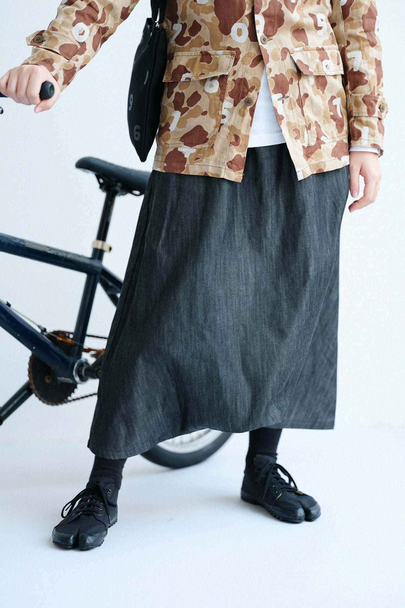 Baumwolle Tencel Light Ounce Denim Daimonjiyama/Heather Black