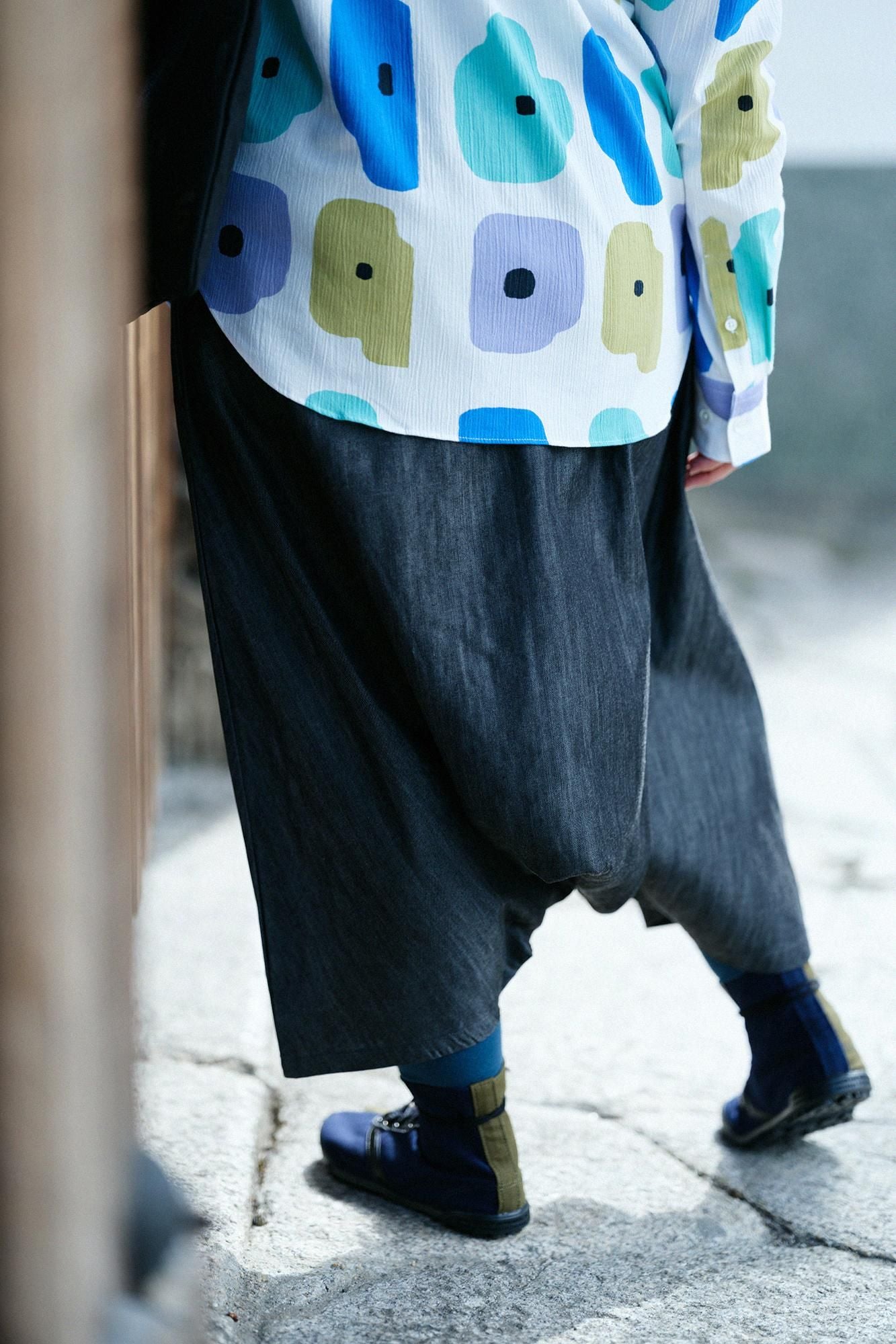 Baumwolle Tencel Light Ounce Denim Daimonjiyama/Heather Black