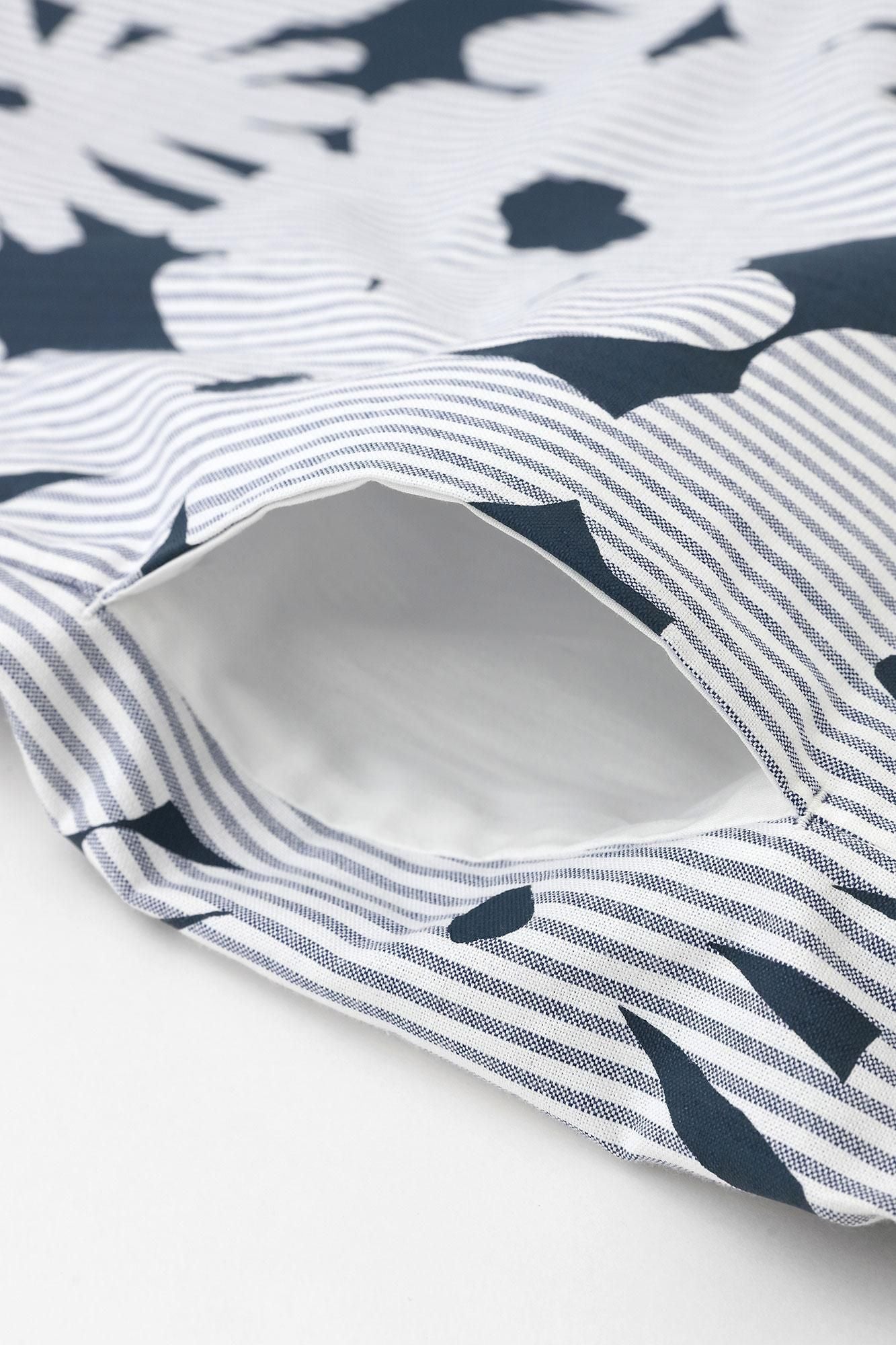 Cotton Japanese Paper BIKE One-piece Dress/Oraka Light Blue Striped(MizuiroNeEncyclopedia)