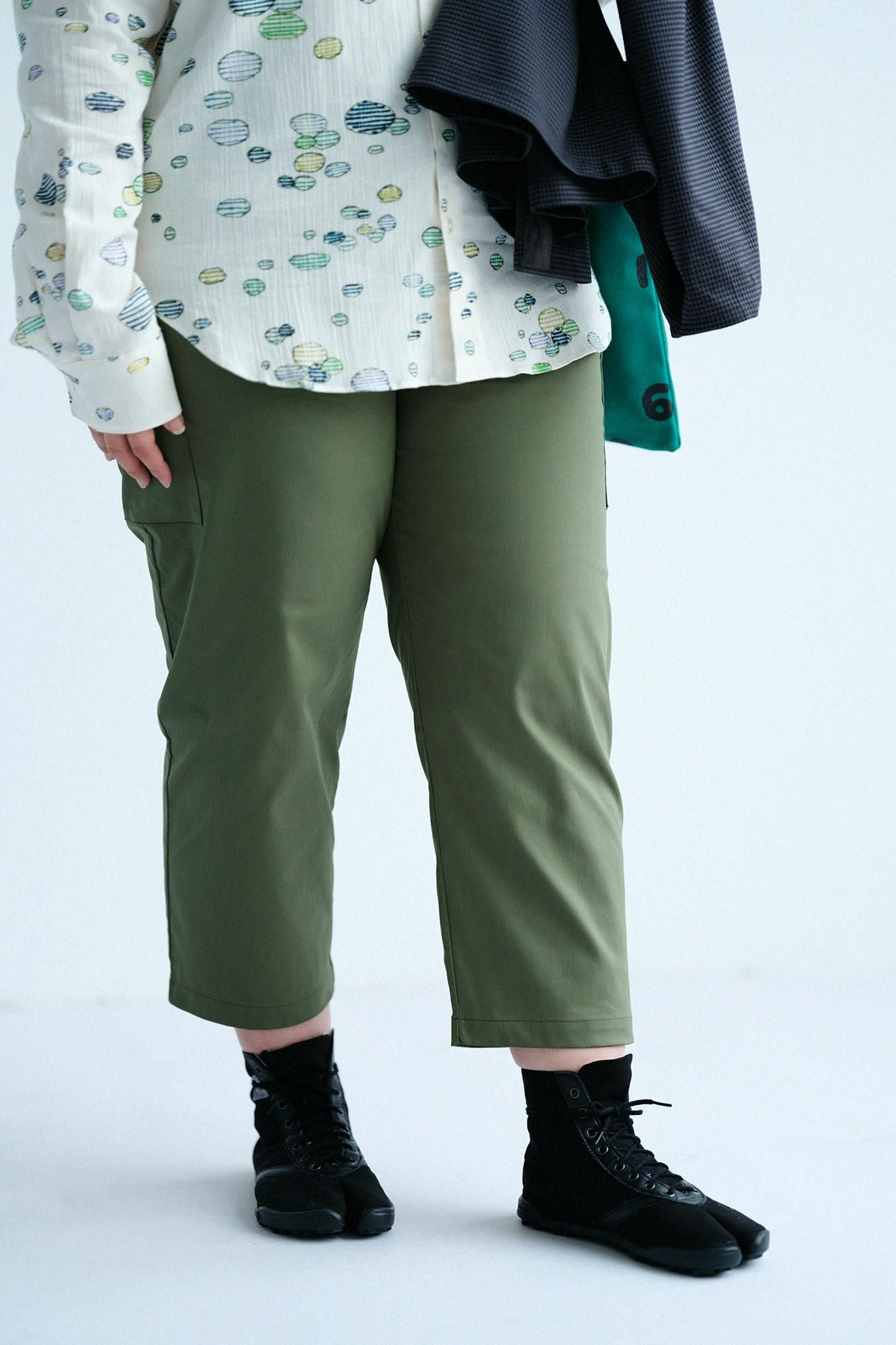 斜紋織 BIKE 七分褲/橄欖綠