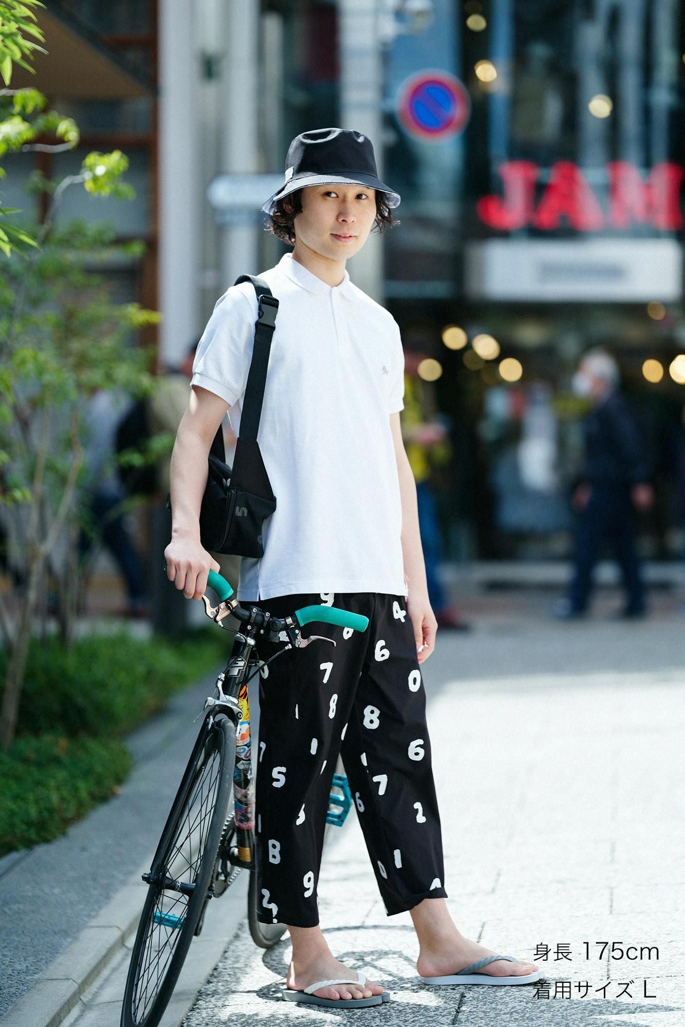 【期間限定10%OFF】斜紋BIKE 七分褲/SO-SU-U十數黑色(※預計於4月29日~5月2日左右發貨)