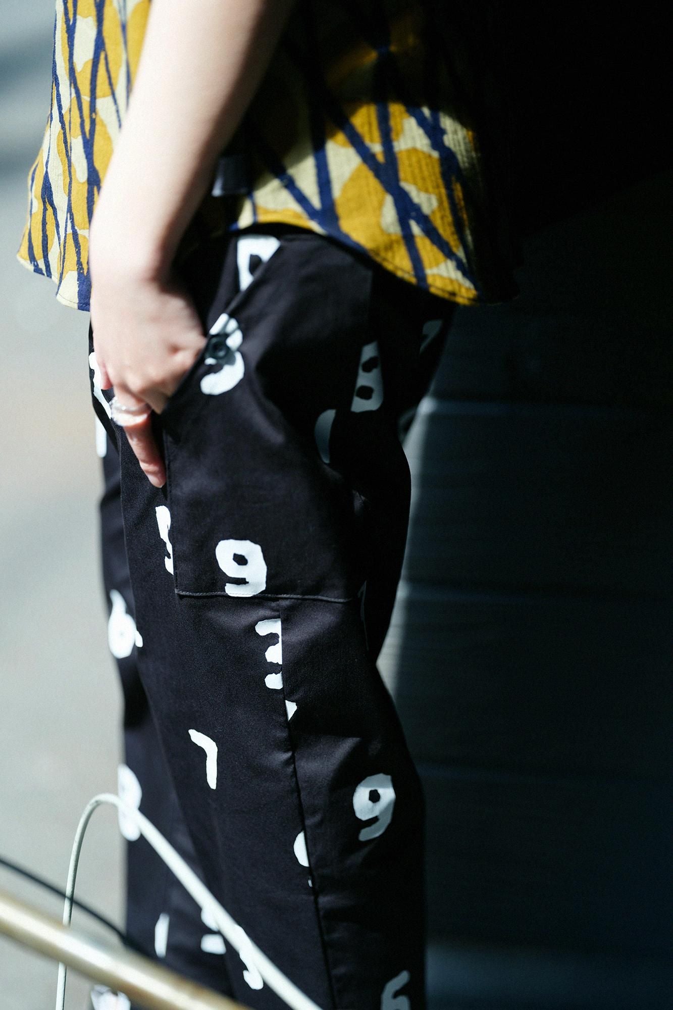 【期間限定10%OFF】斜紋BIKE 七分褲/SO-SU-U十數黑色(※預計於4月29日~5月2日左右發貨)