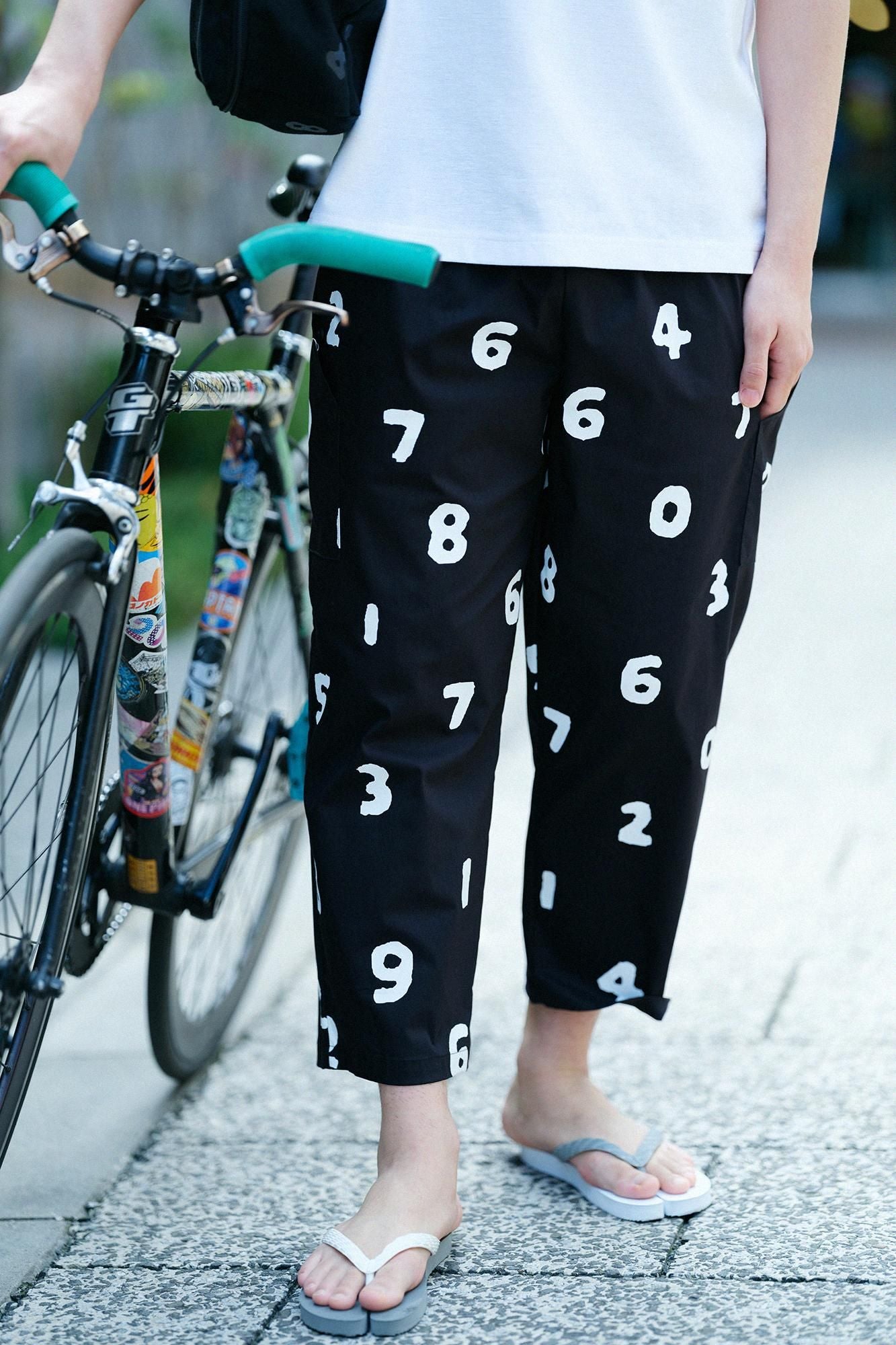 【期間限定10%OFF】斜紋BIKE 七分褲/SO-SU-U十數黑色(※預計於4月29日~5月2日左右發貨)